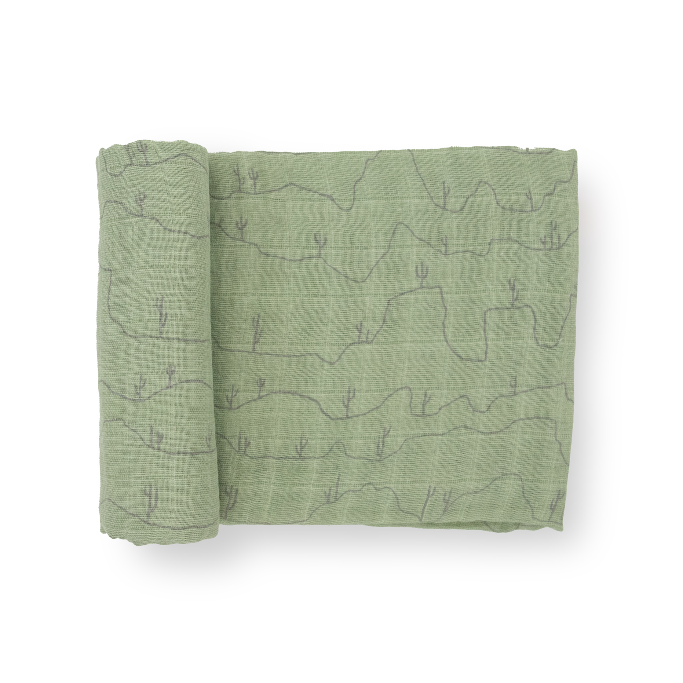 Cotton Muslin Swaddle Blanket Cactus Lines Little Unicorn USA
