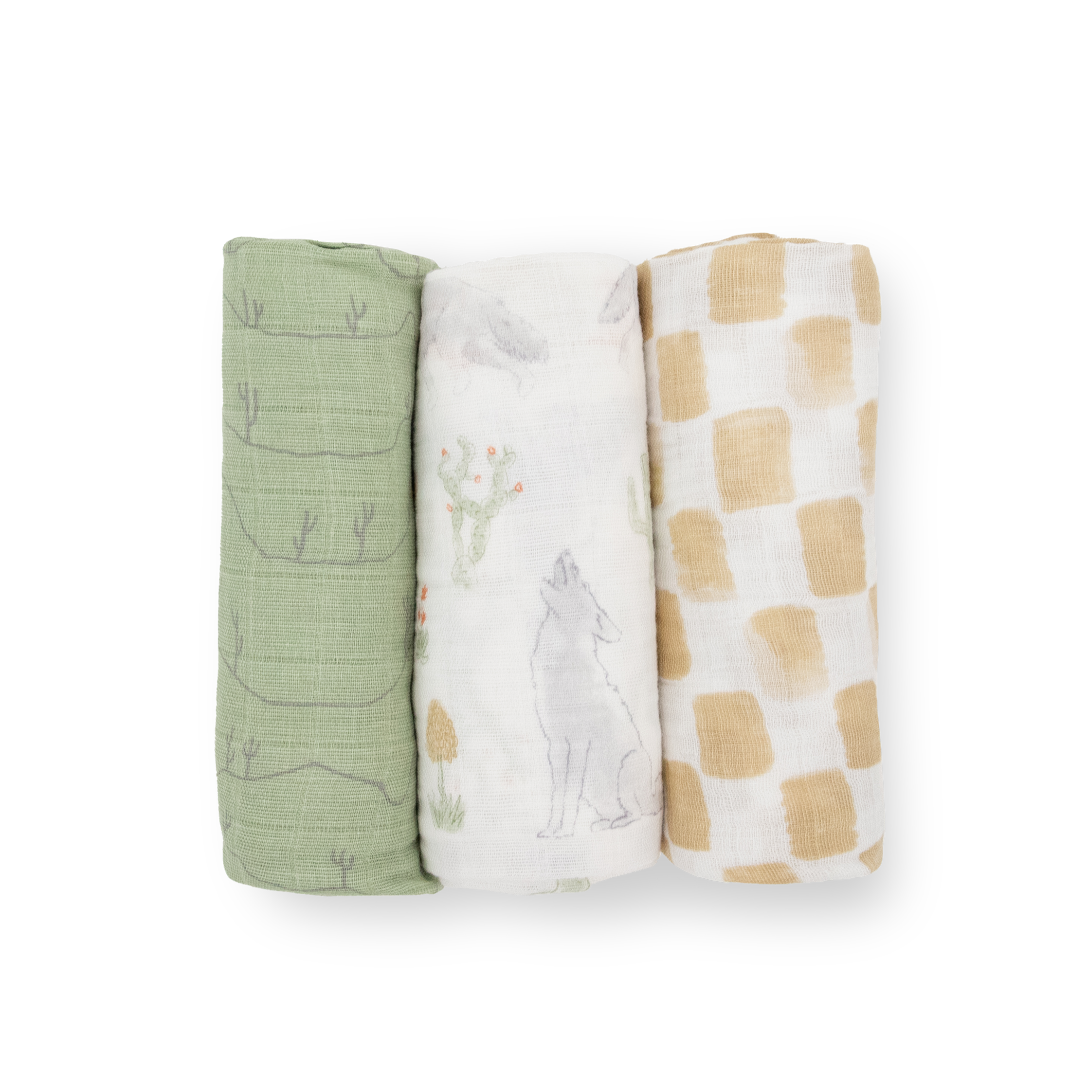 Cotton Muslin Swaddle Blanket 3 Pack - Desert Night