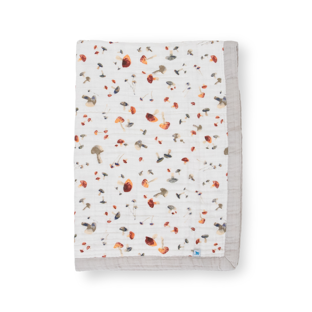 Cotton Muslin Baby Quilt Mushrooms Little Unicorn USA