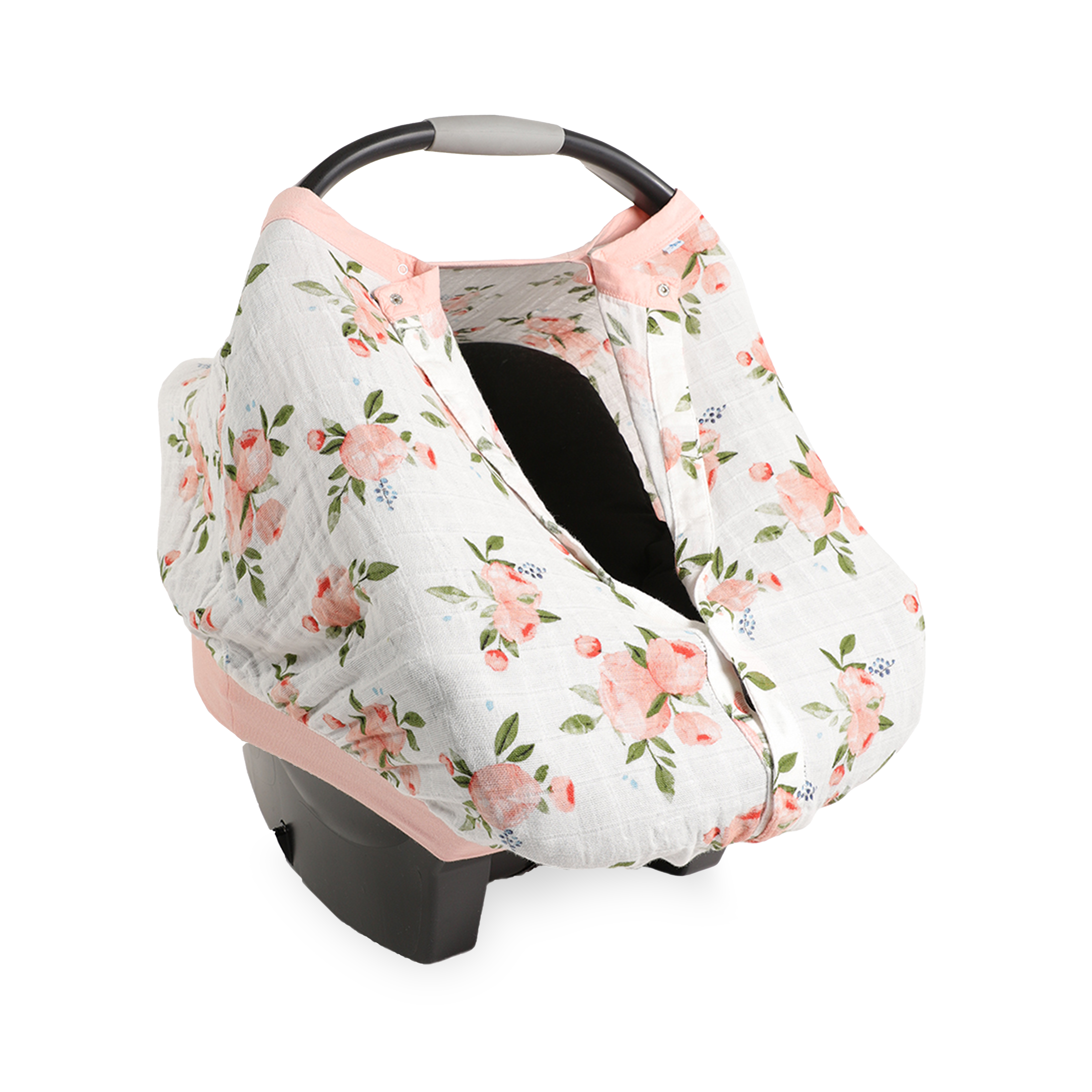 Cotton Muslin Car Seat Canopy Watercolor Roses Little Unicorn USA