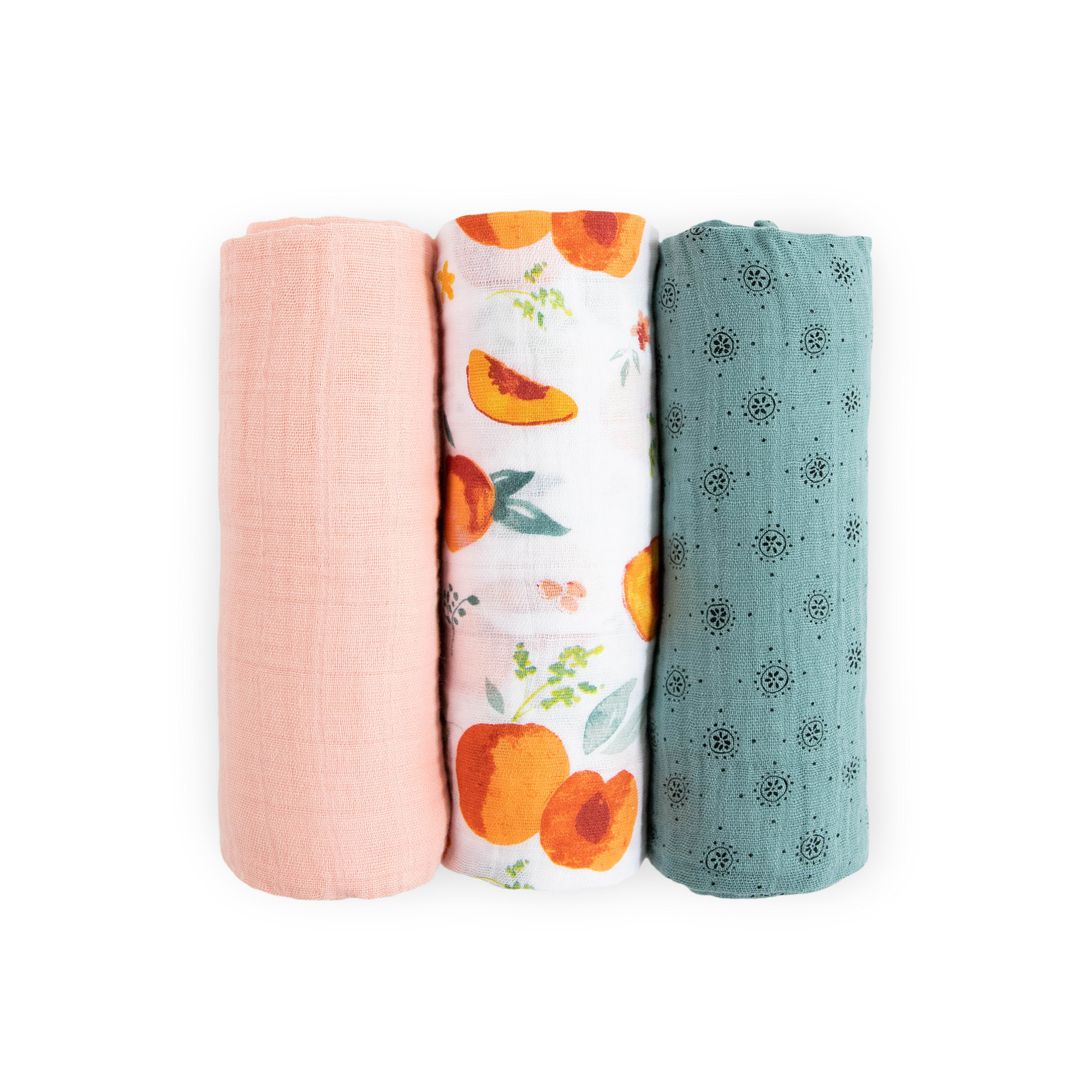Cotton Muslin Swaddle Blanket 3 Pack - Georgia Peach
