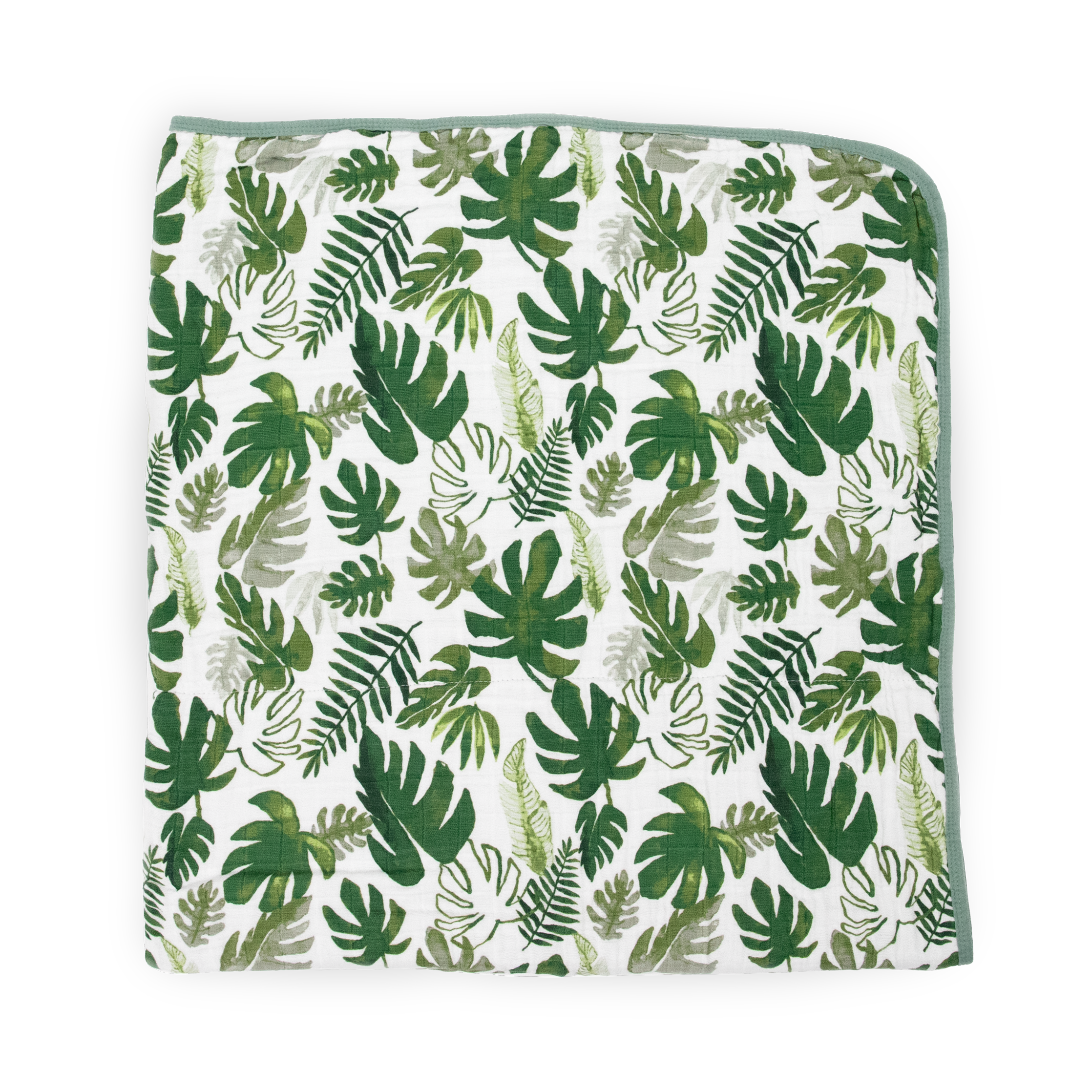 Little unicorn tropical 2024 leaf crib sheet