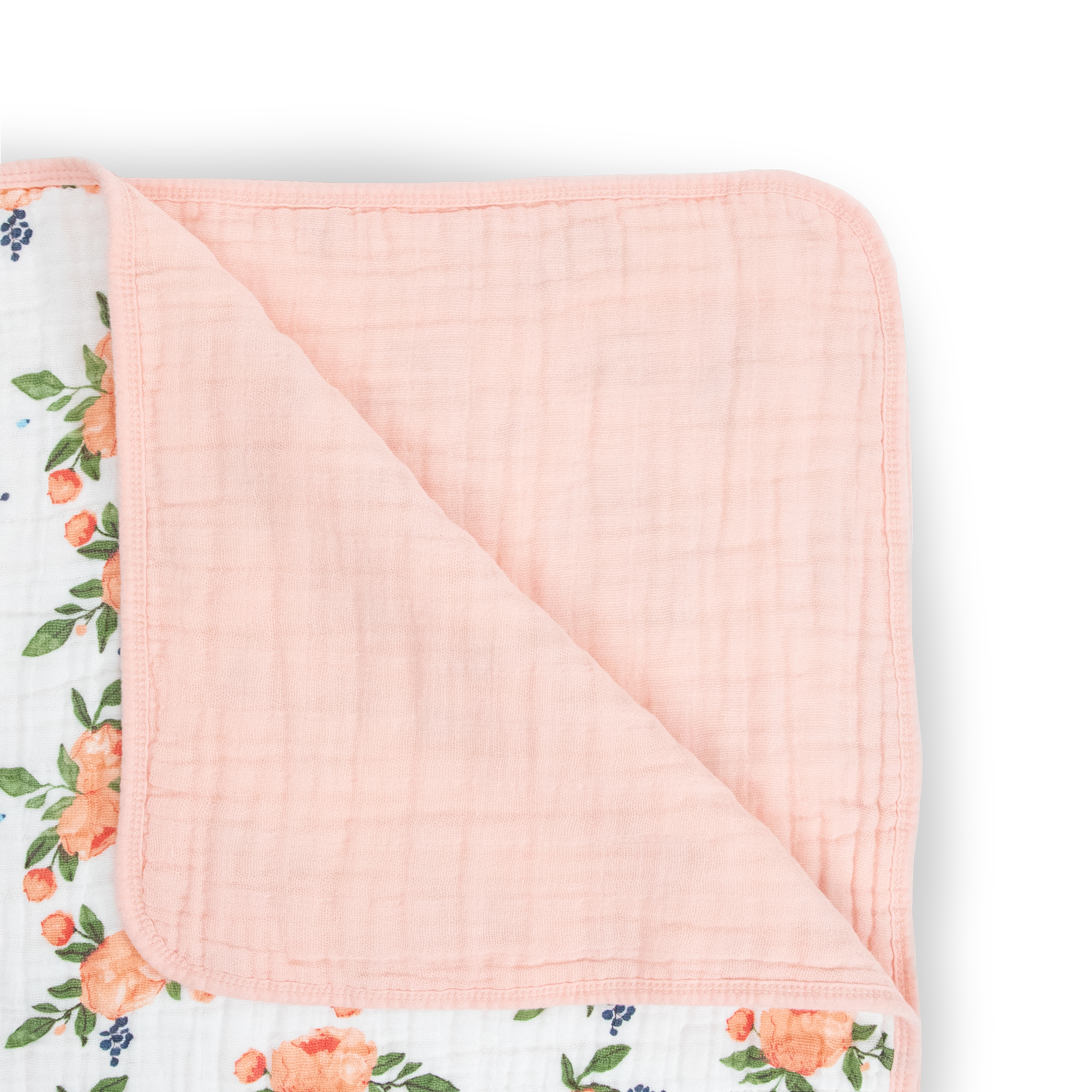 Original Cotton Muslin Quilt Watercolor Roses Little Unicorn USA