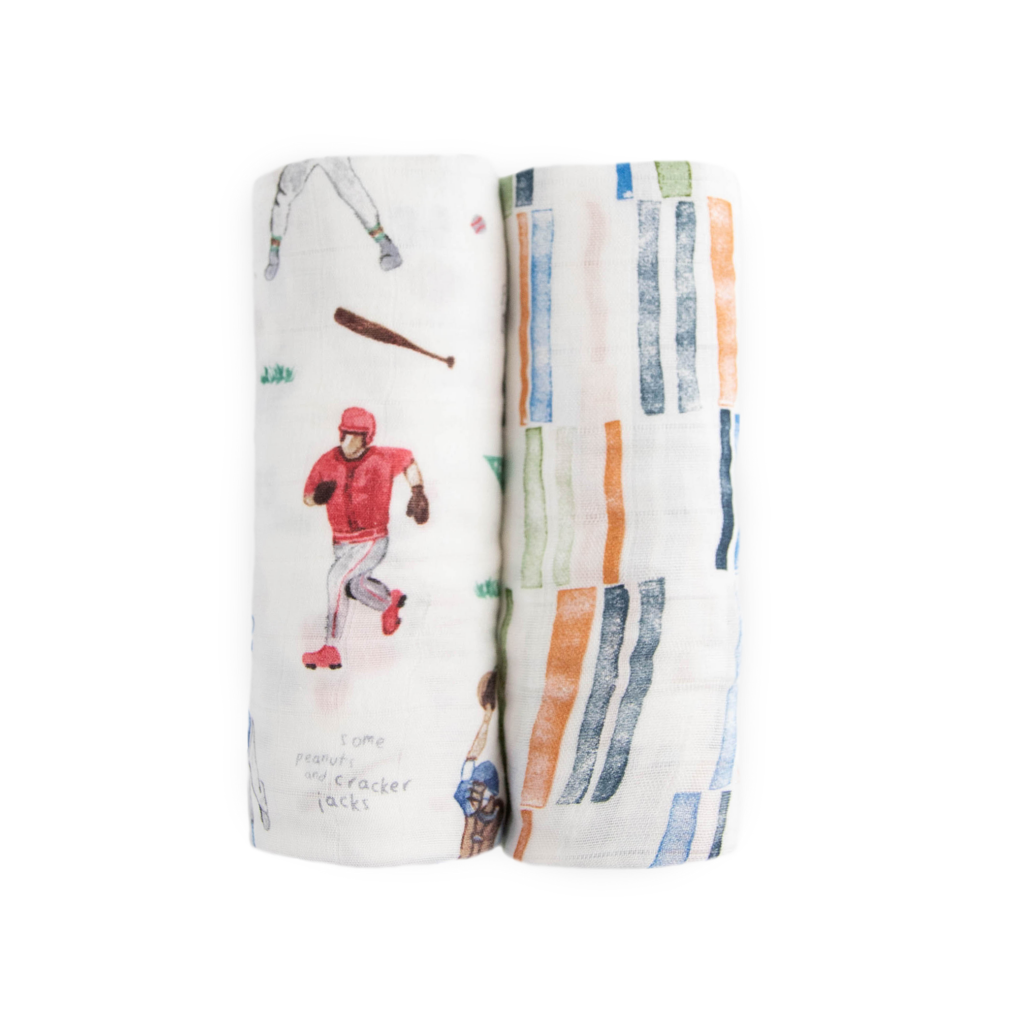 Deluxe Muslin Swaddle Blanket 2 Pack - Home Run