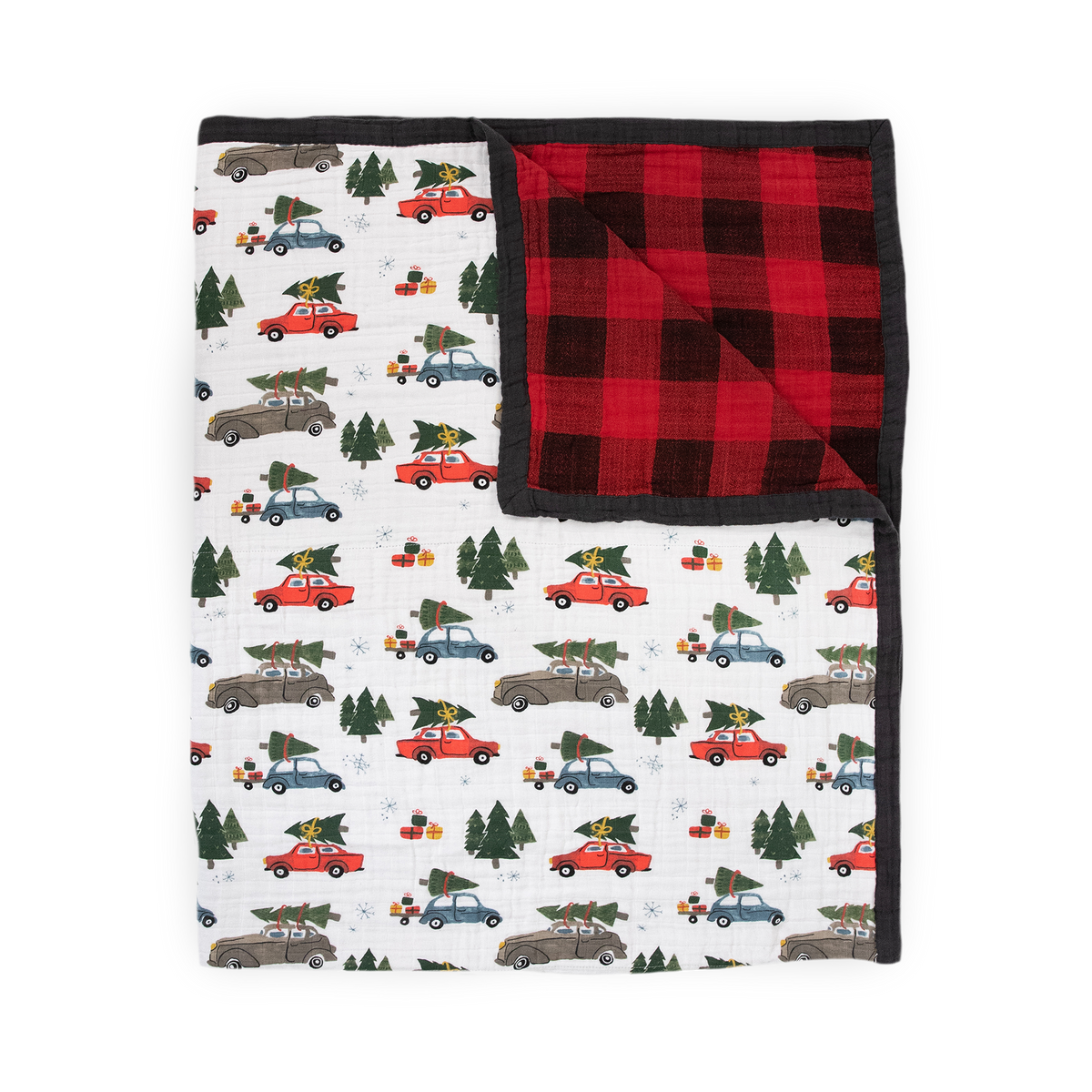 Cotton Muslin Throw Blanket Holiday Haul Little Unicorn USA