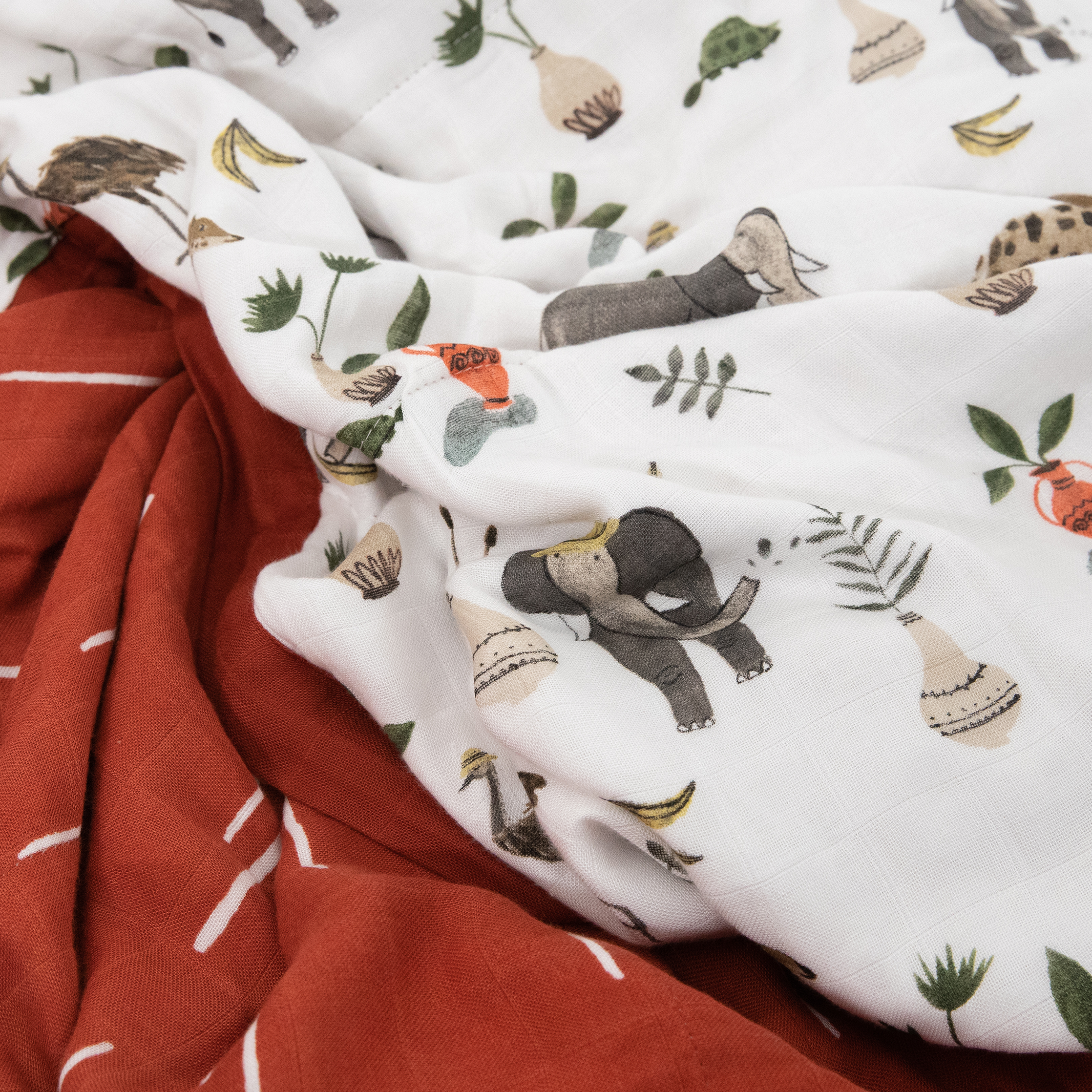 Deluxe Muslin Throw Blanket Safari Social Little Unicorn USA