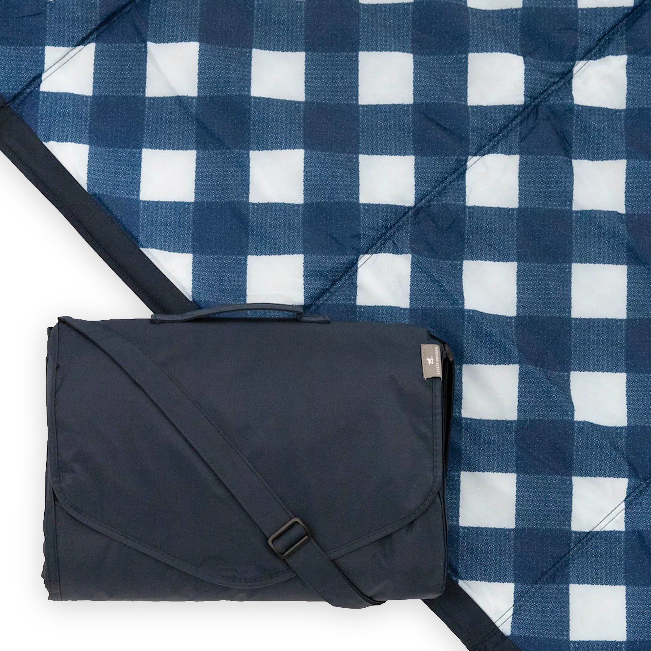 Outdoor Blanket Navy Plaid Little Unicorn USA
