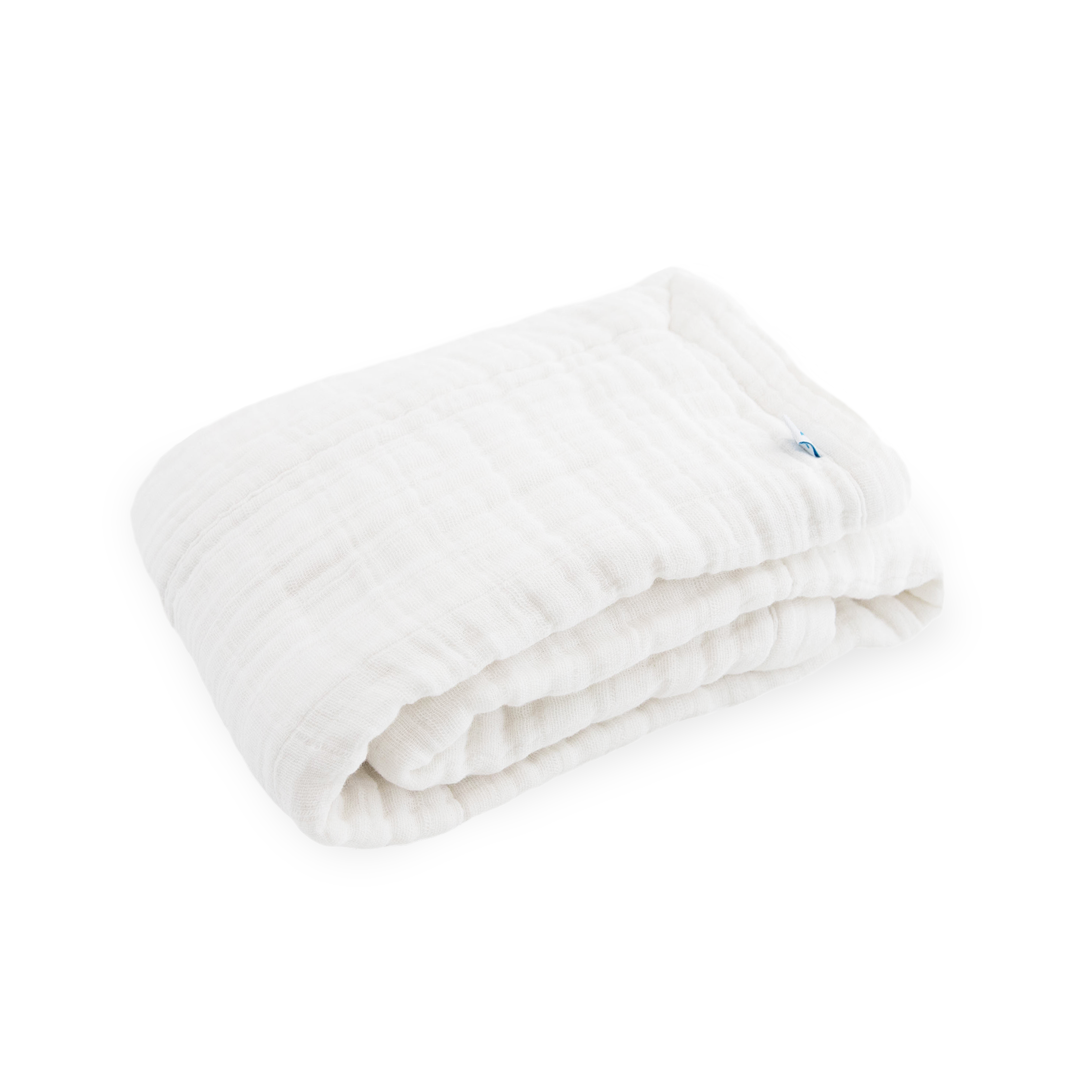 Cotton Muslin Baby Quilt White