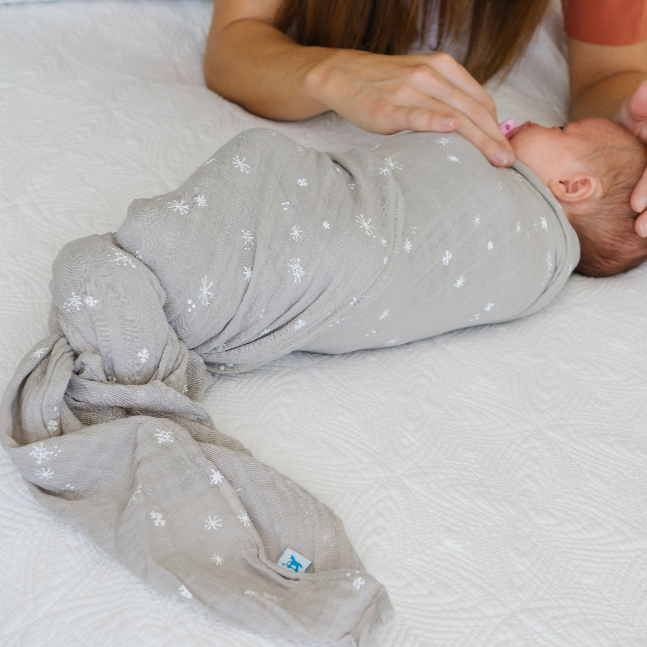 Cotton Muslin Swaddle Blanket 2 Pack - Powder Party