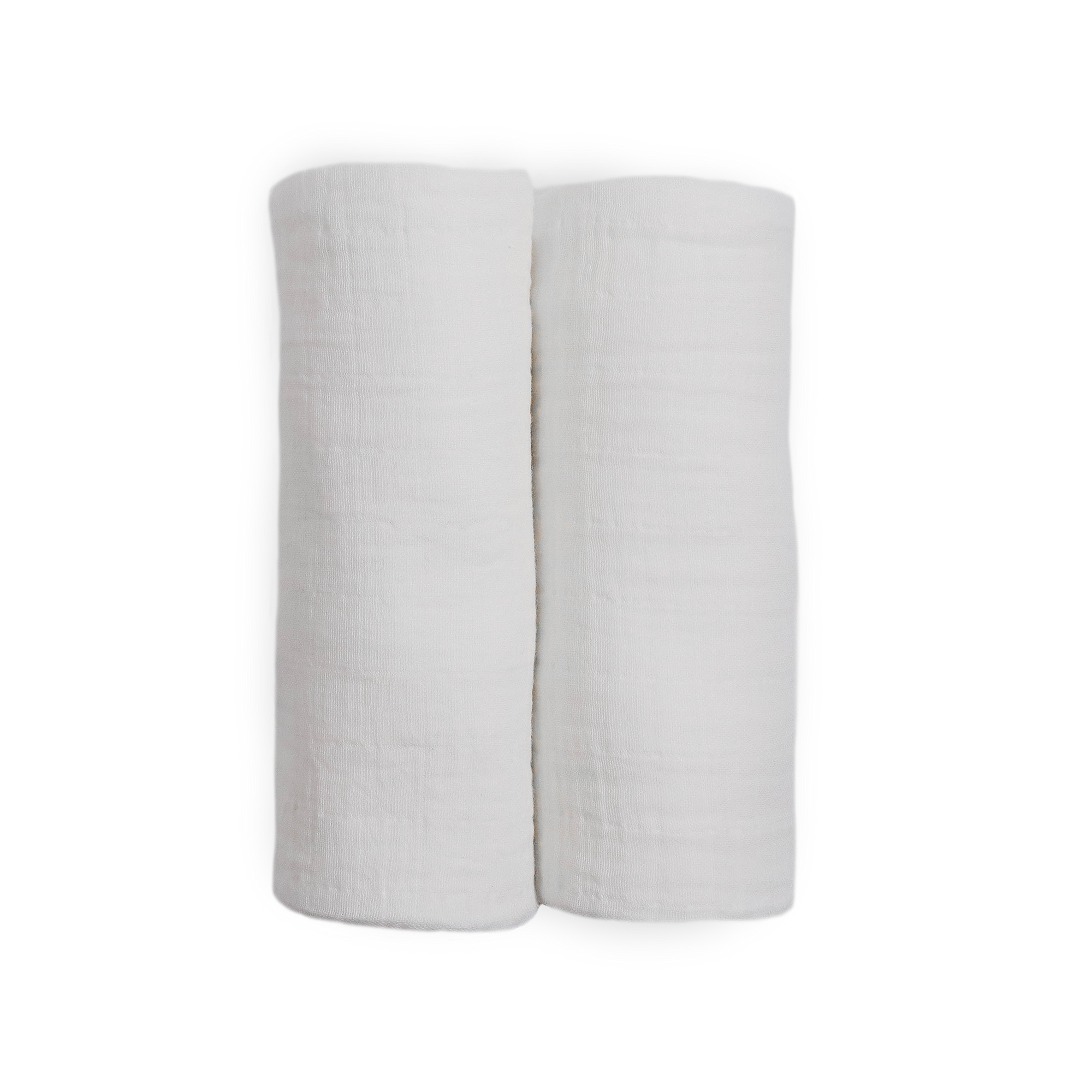 Organic Cotton Muslin Swaddle Blanket 2 Pack - White