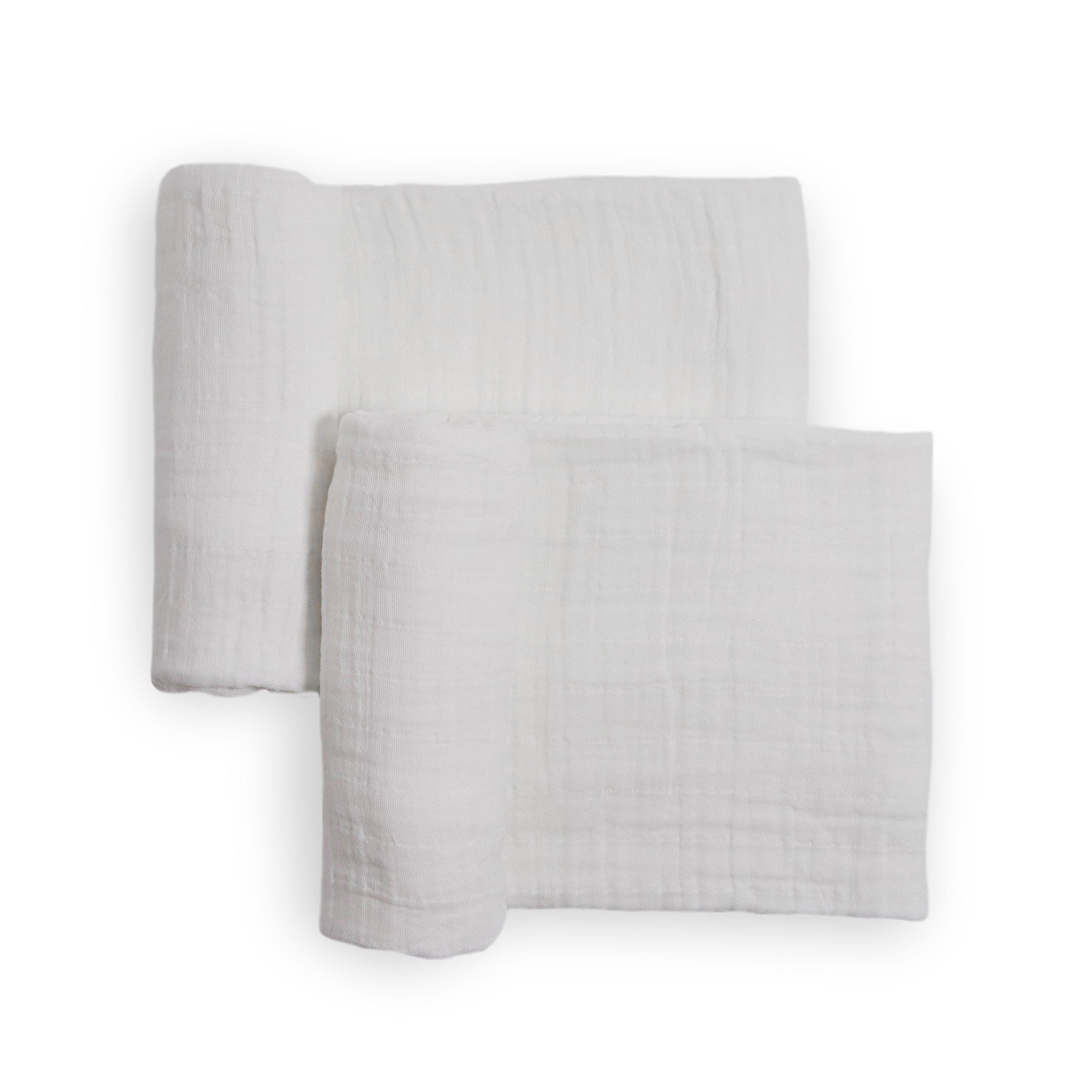 Organic Cotton Muslin Swaddle Blanket 2 Pack - White