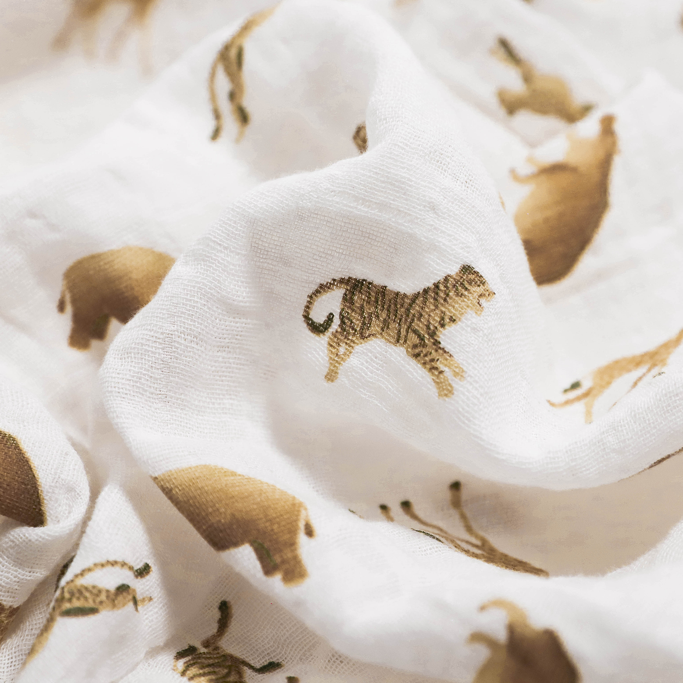 Organic Cotton Muslin Swaddle Blanket - Animal Crackers – Little Unicorn USA