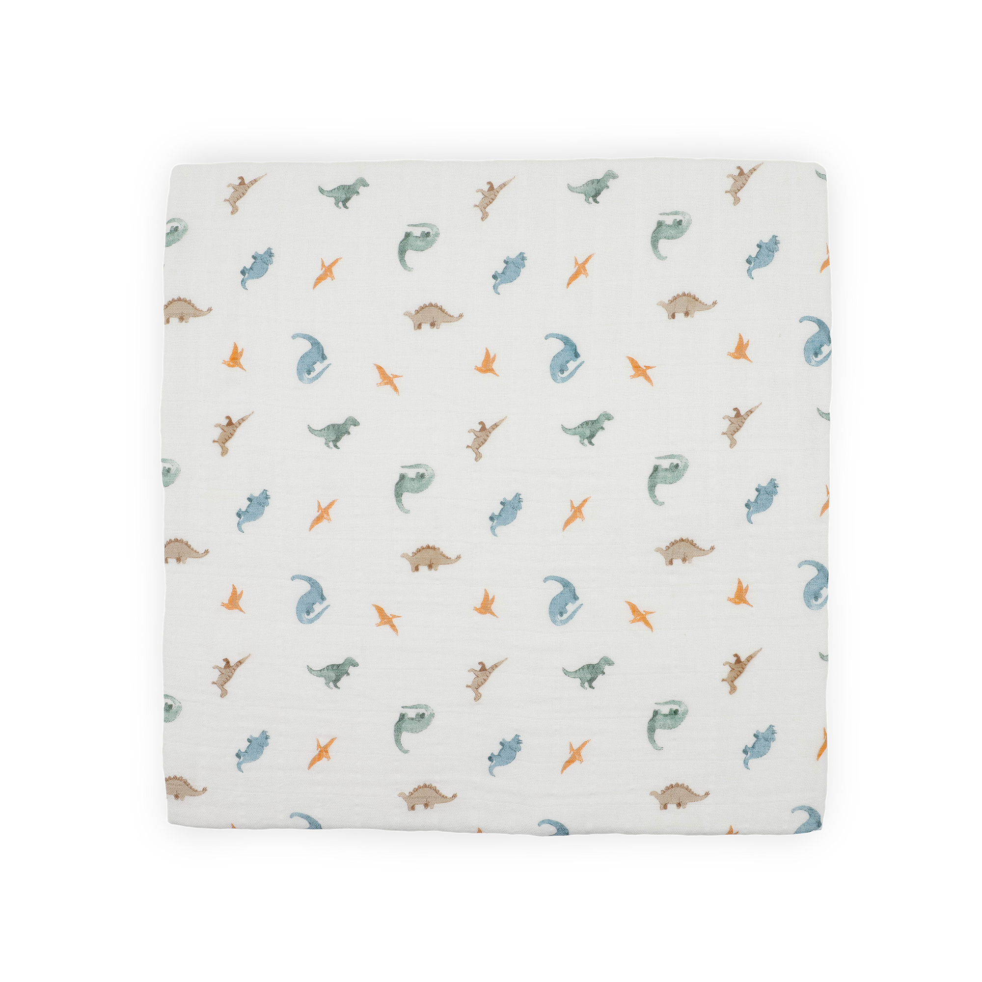 Organic Cotton Muslin Swaddle Blanket - Little Dino