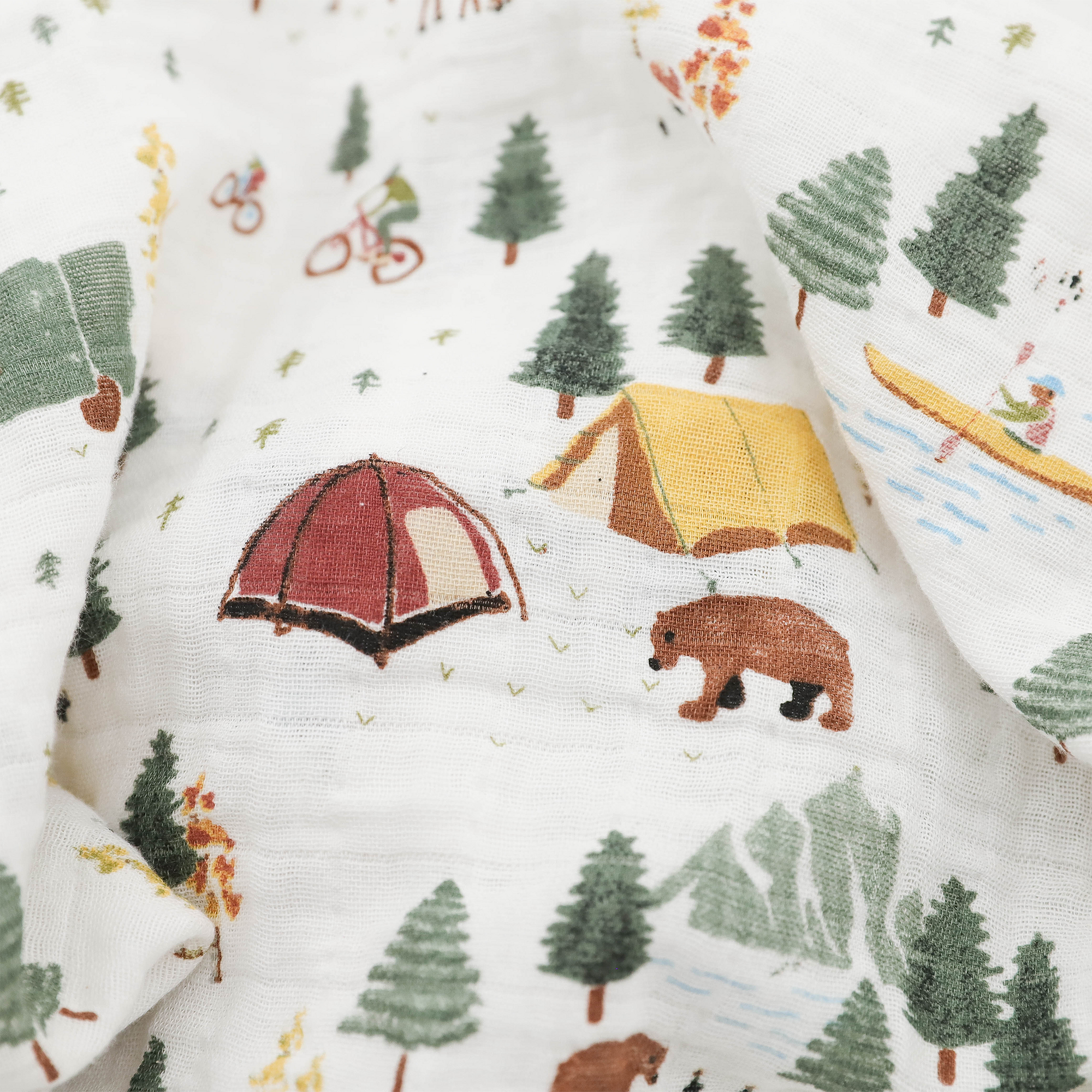 Organic Cotton Muslin Swaddle Blanket - Alpine Adventure