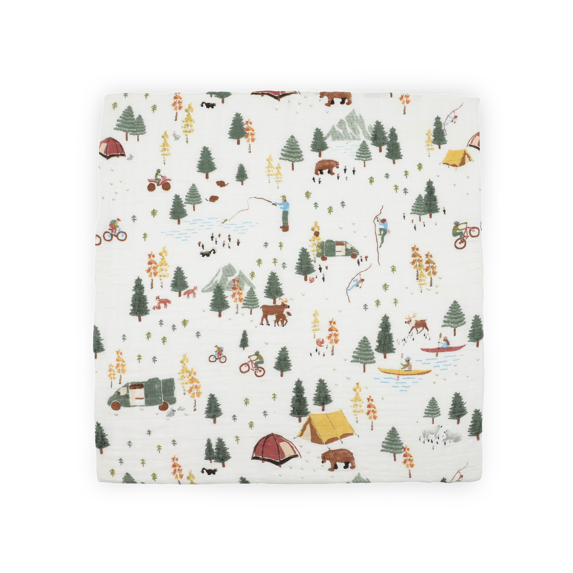 Organic Cotton Muslin Swaddle Blanket - Alpine Adventure