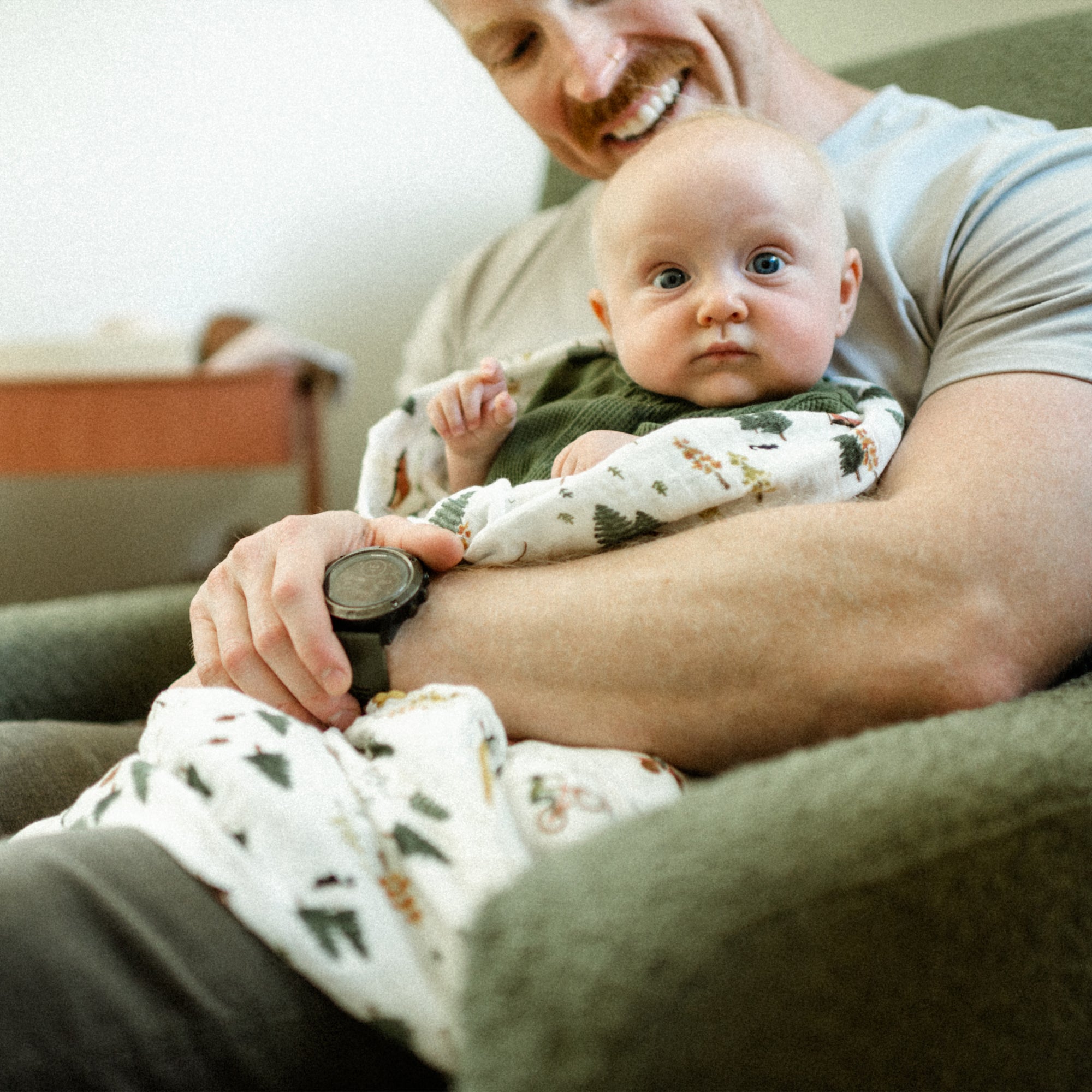 Organic Cotton Muslin Swaddle Blanket - Alpine Adventure