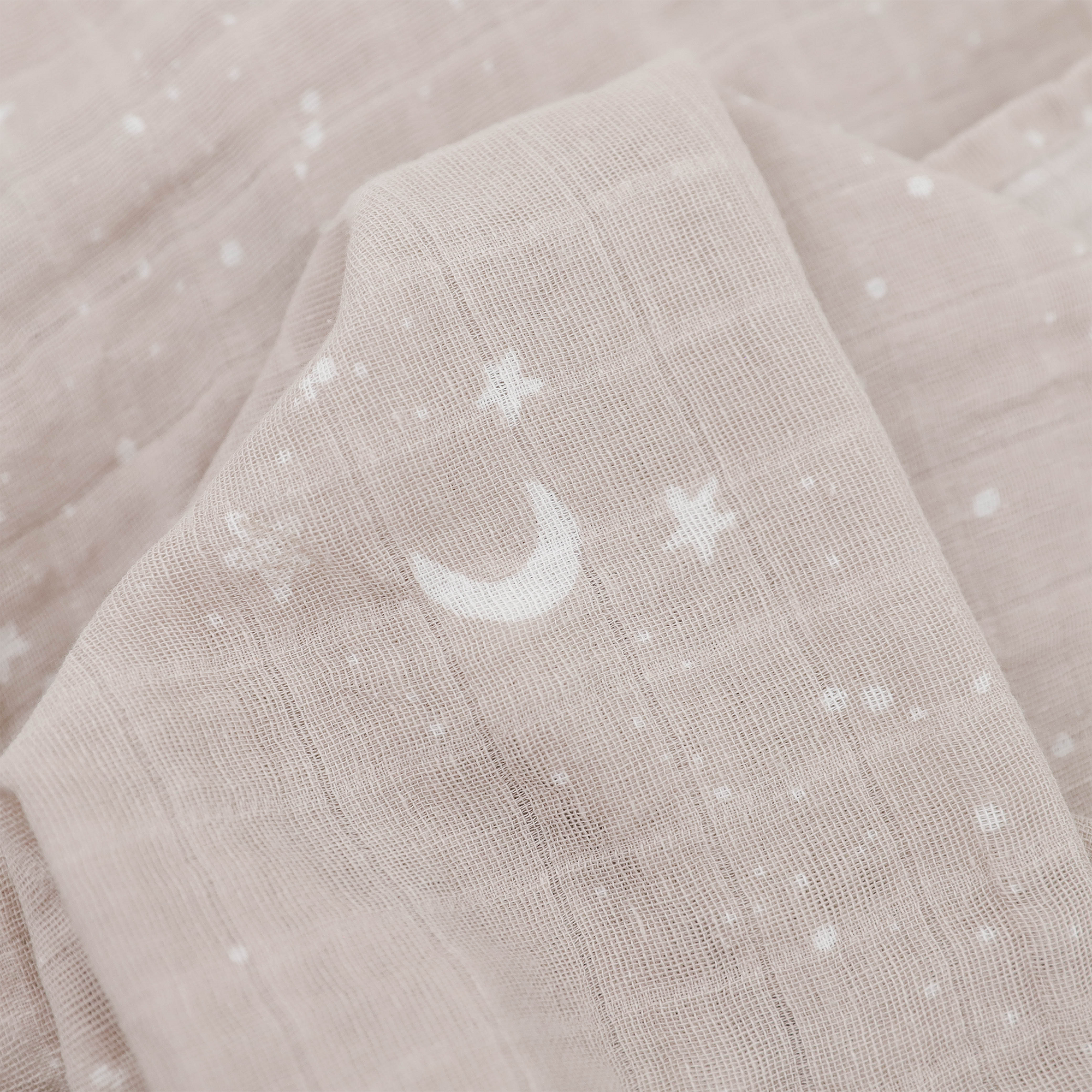Organic Cotton Muslin Swaddle Blanket - Moon Dust