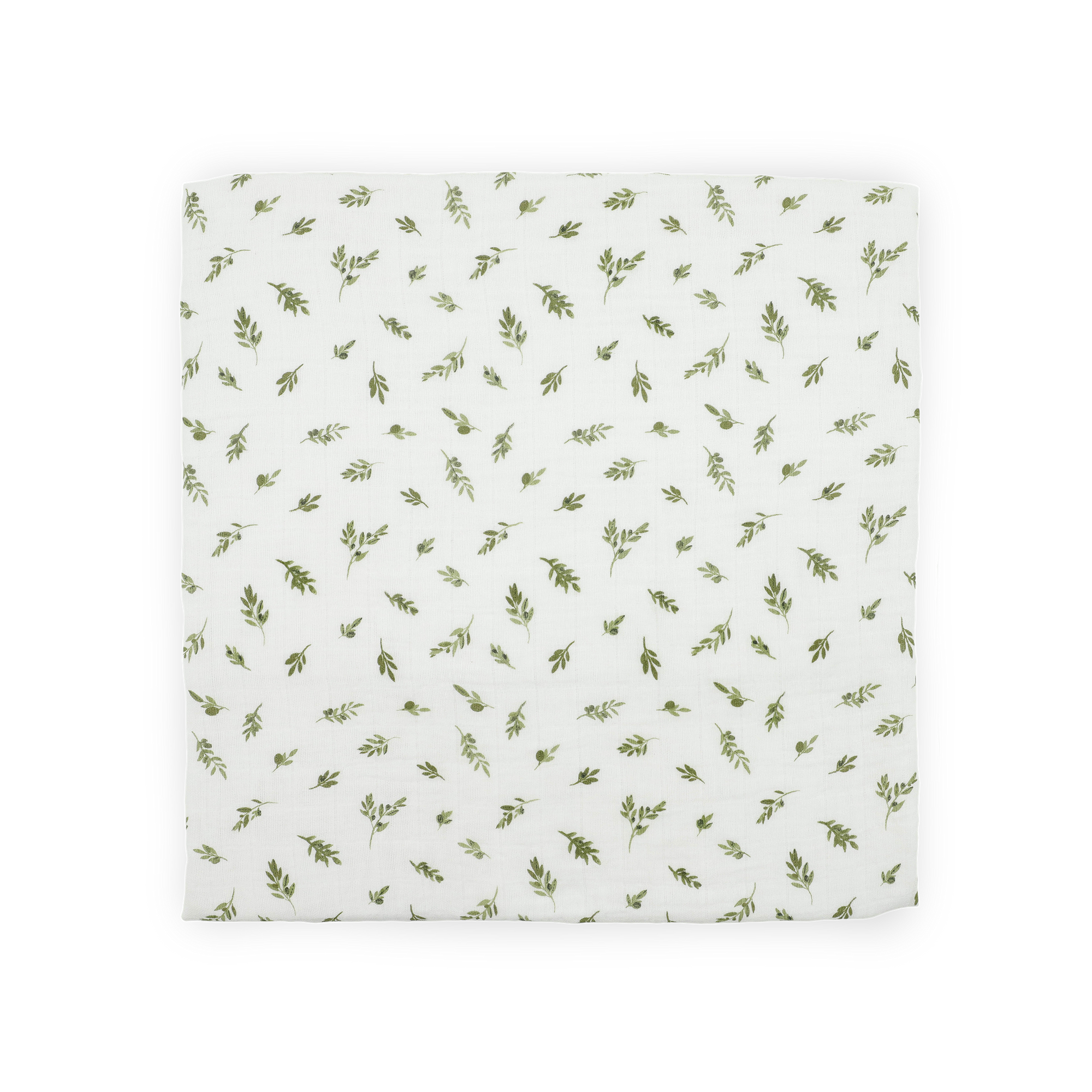 Organic Cotton Muslin Swaddle Blanket - Olive Branch