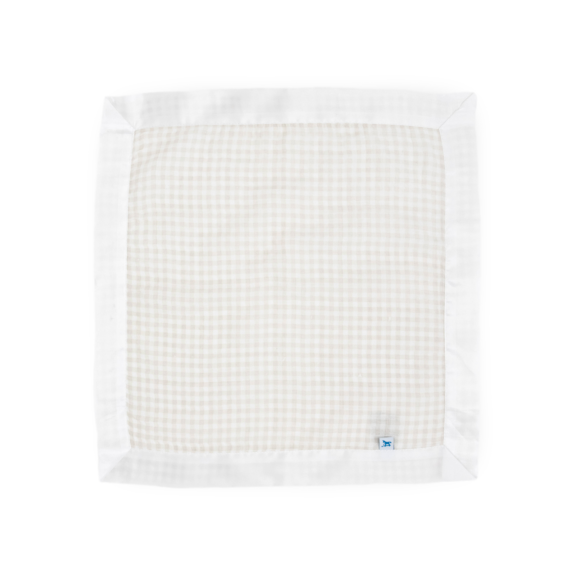 Cotton Muslin Security Blanket 3 Pack - Tan Gingham