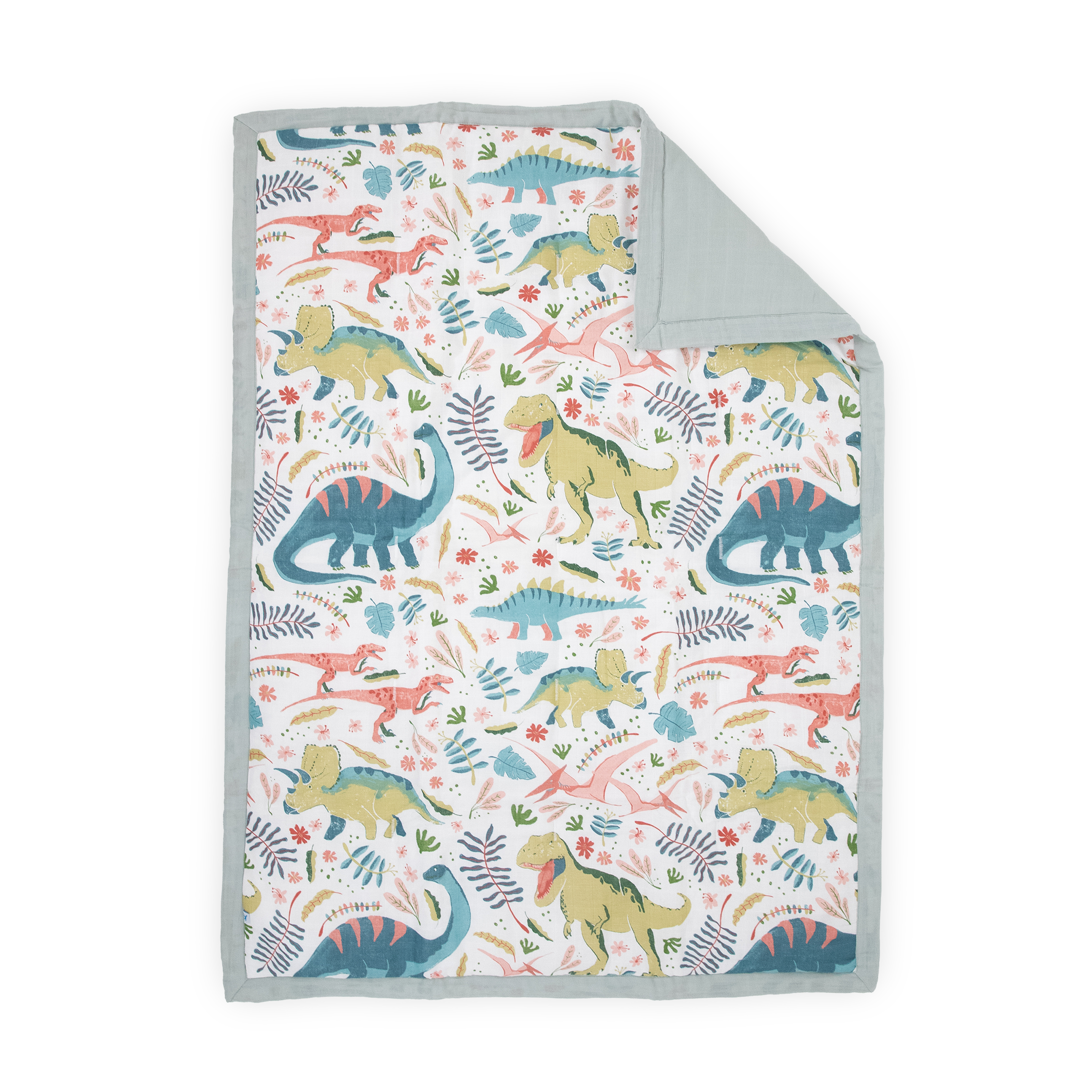 Cotton Muslin Toddler Comforter Boho Dino Little Unicorn USA