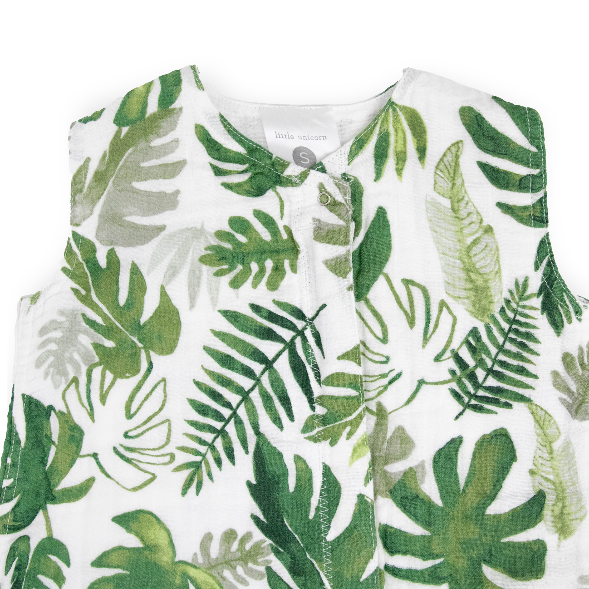 Little unicorn tropical 2024 leaf crib sheet