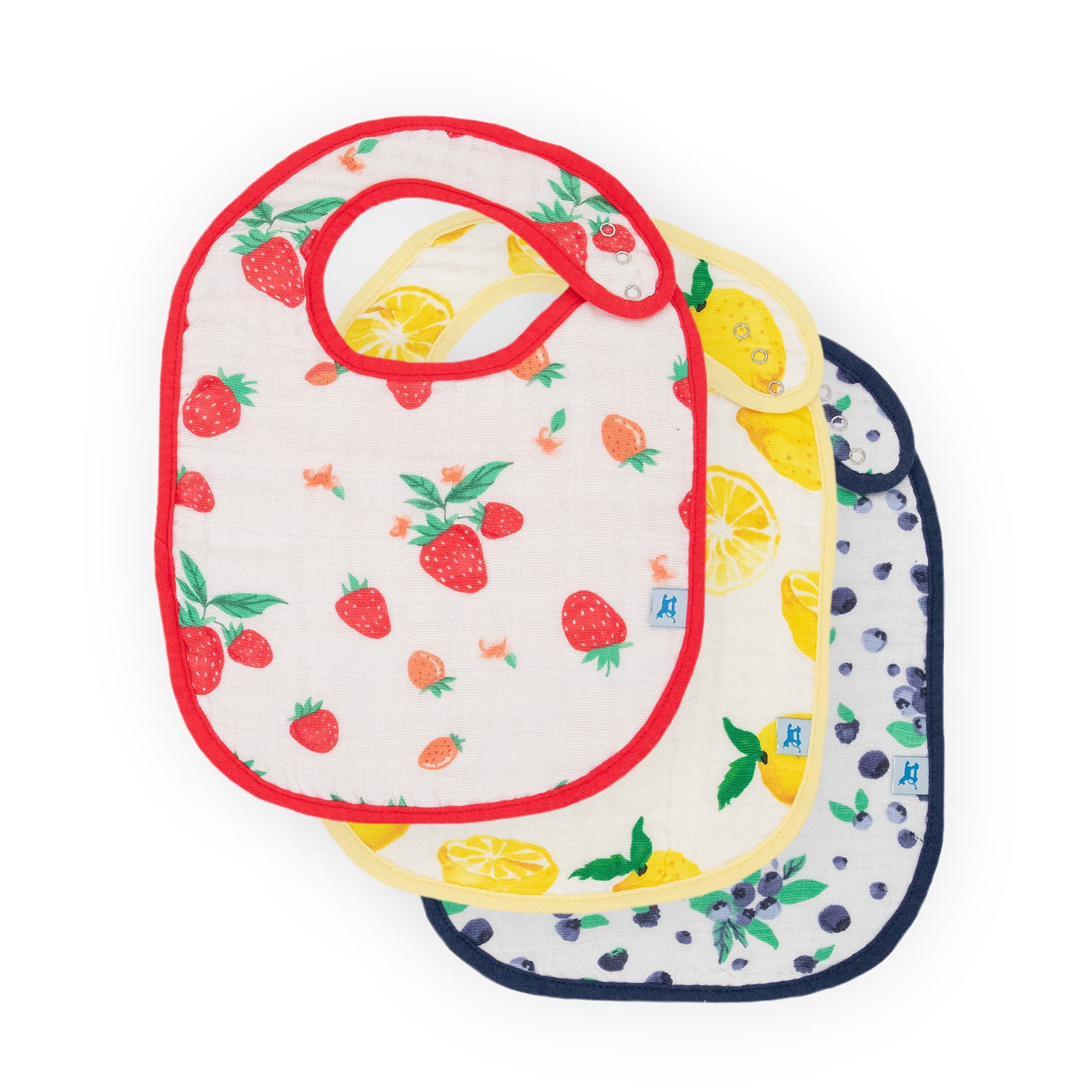 Cotton Muslin Classic Bib 3 pack - Berry Lemonade