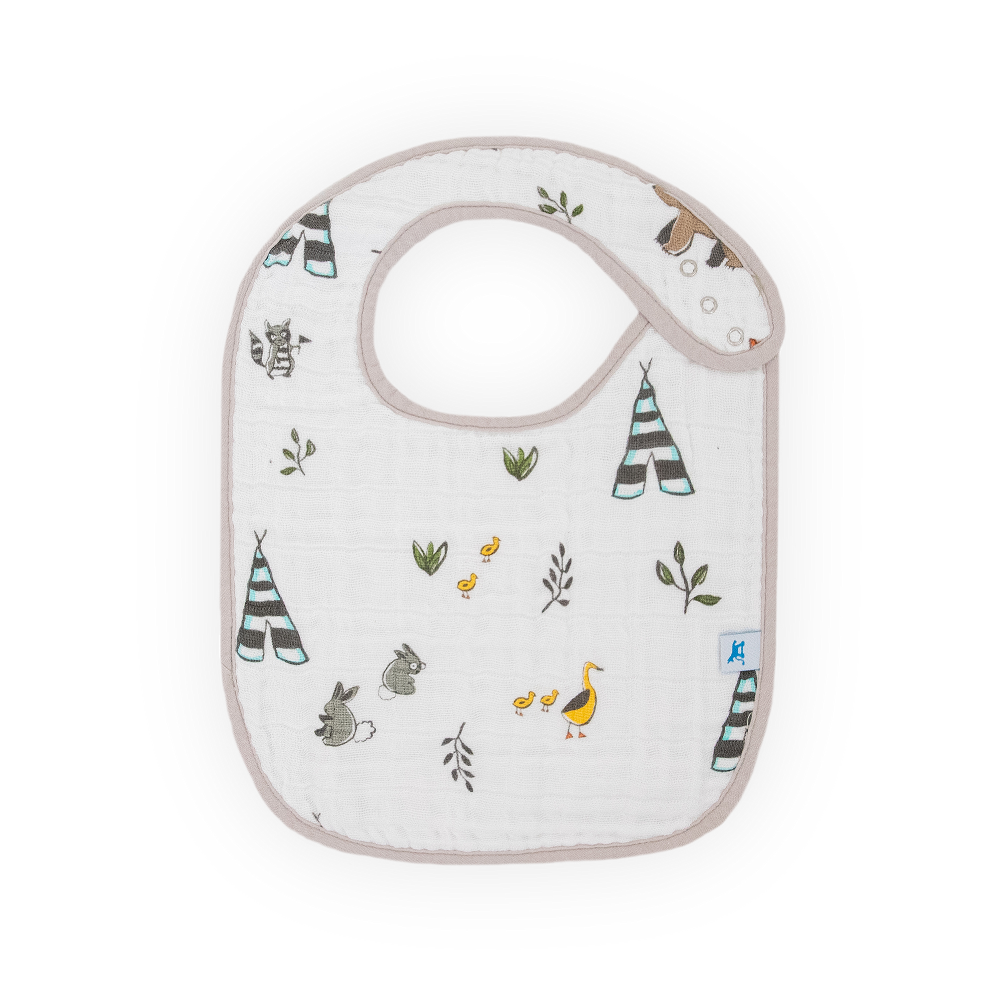 Cotton Muslin Classic Bib 3 Pack - Forest Friends 2