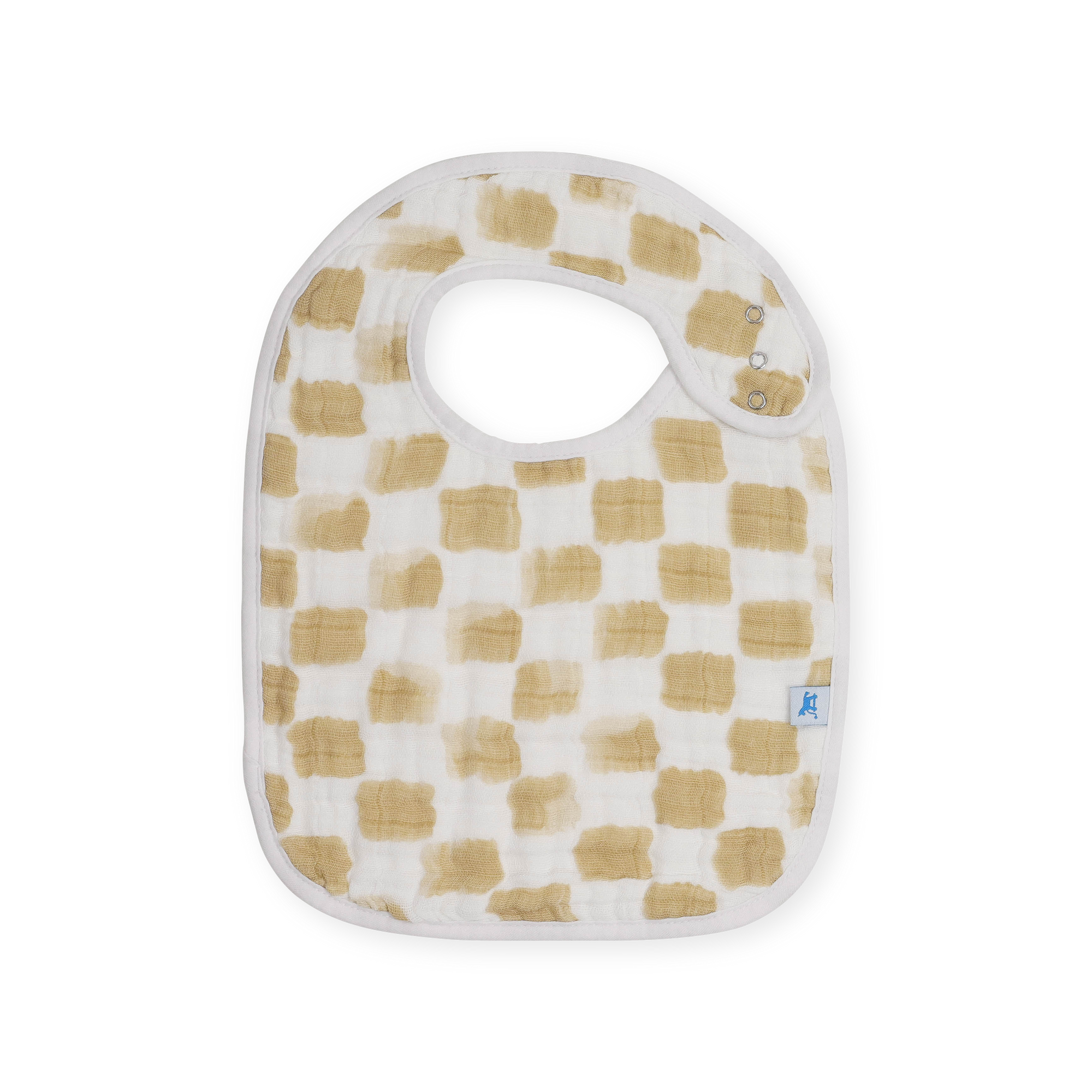 Cotton Muslin Classic Bib 3 Pack - Adobe Checker