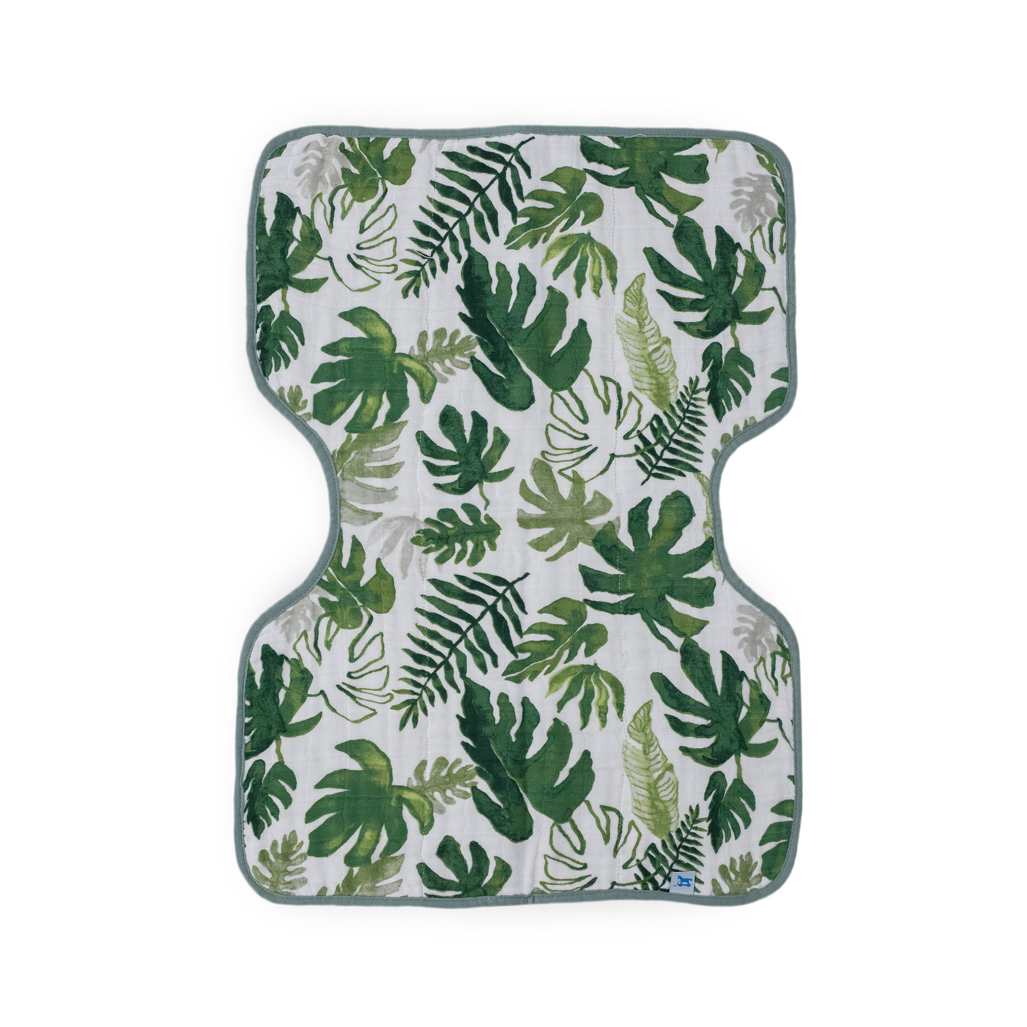 Cotton Muslin Burp Cloth - Tropical Leaf