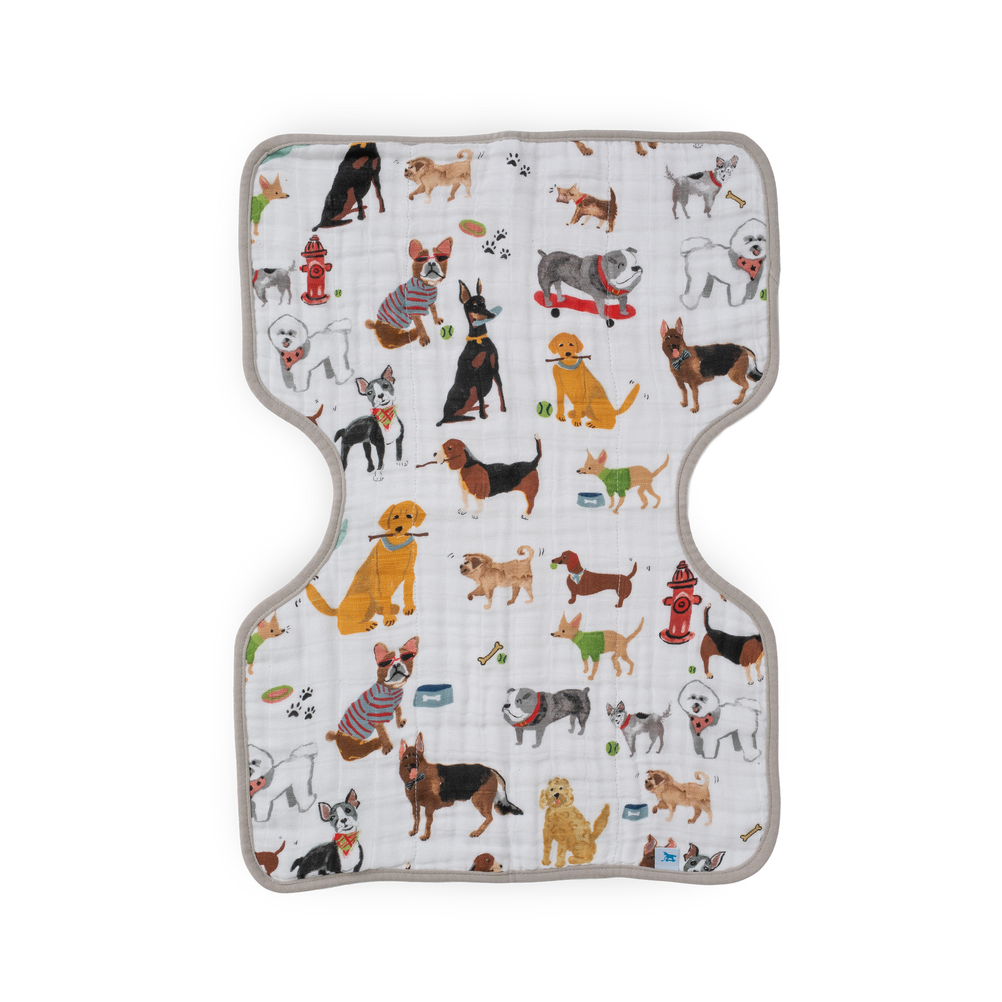 Cotton Muslin Burp Cloth - Woof