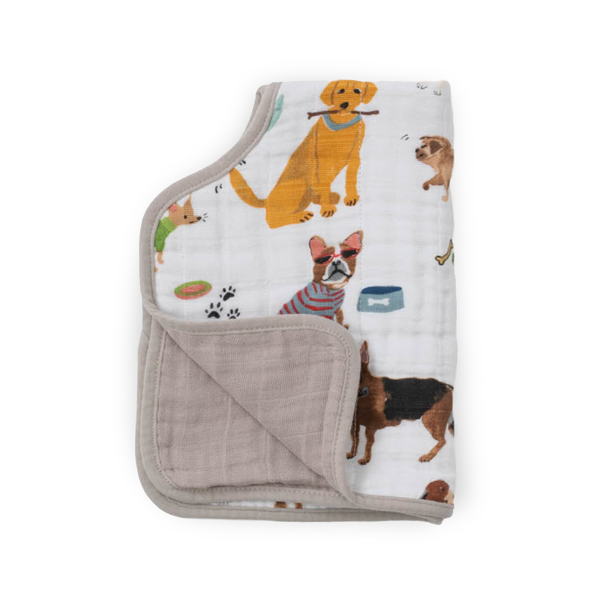 Cotton Muslin Burp Cloth - Woof