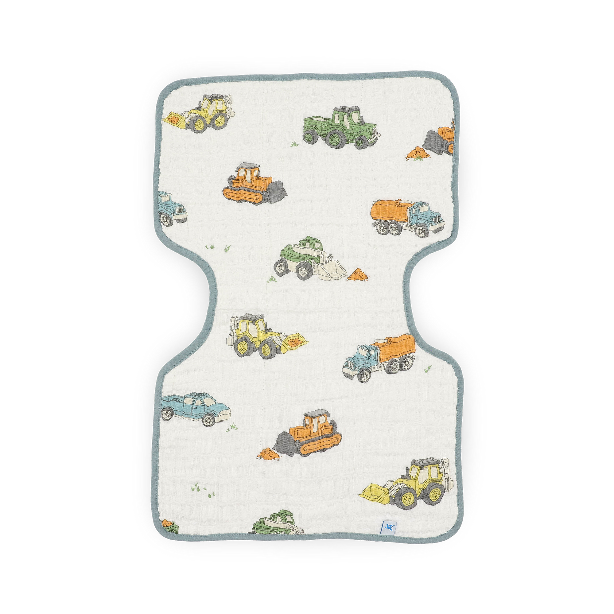 Cotton Muslin Burp Cloth - Work Trucks
