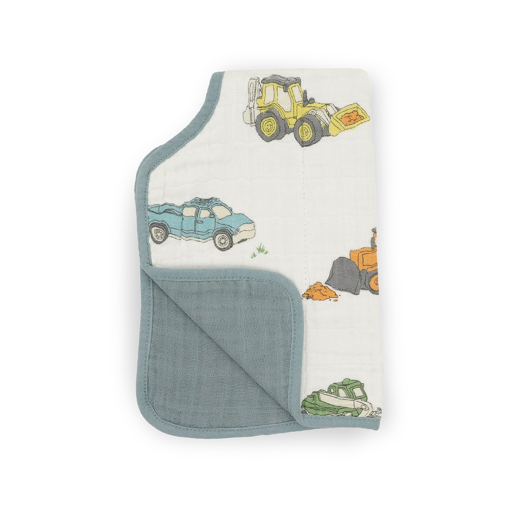 Cotton Muslin Burp Cloth - Work Trucks