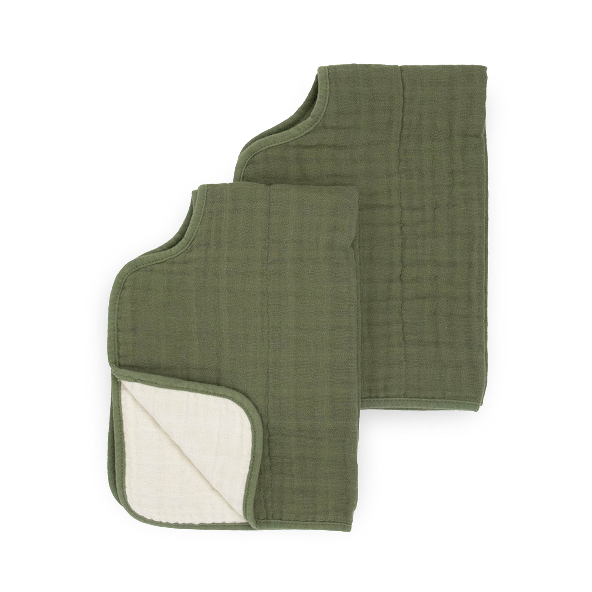 Cotton Muslin Burp Cloth 2 Pack - Fern