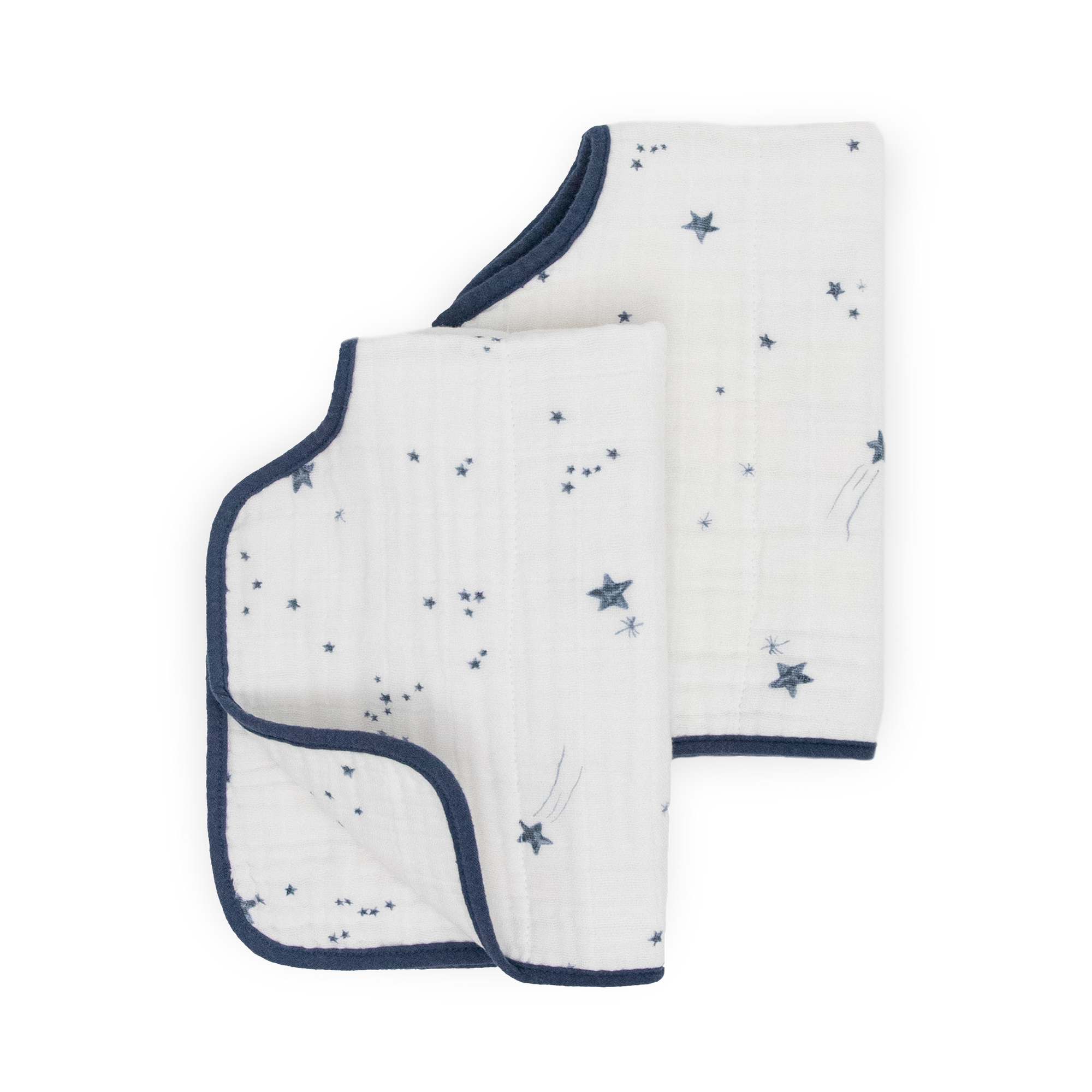Cotton Muslin Burp Cloth 2 Pack - Shooting Stars