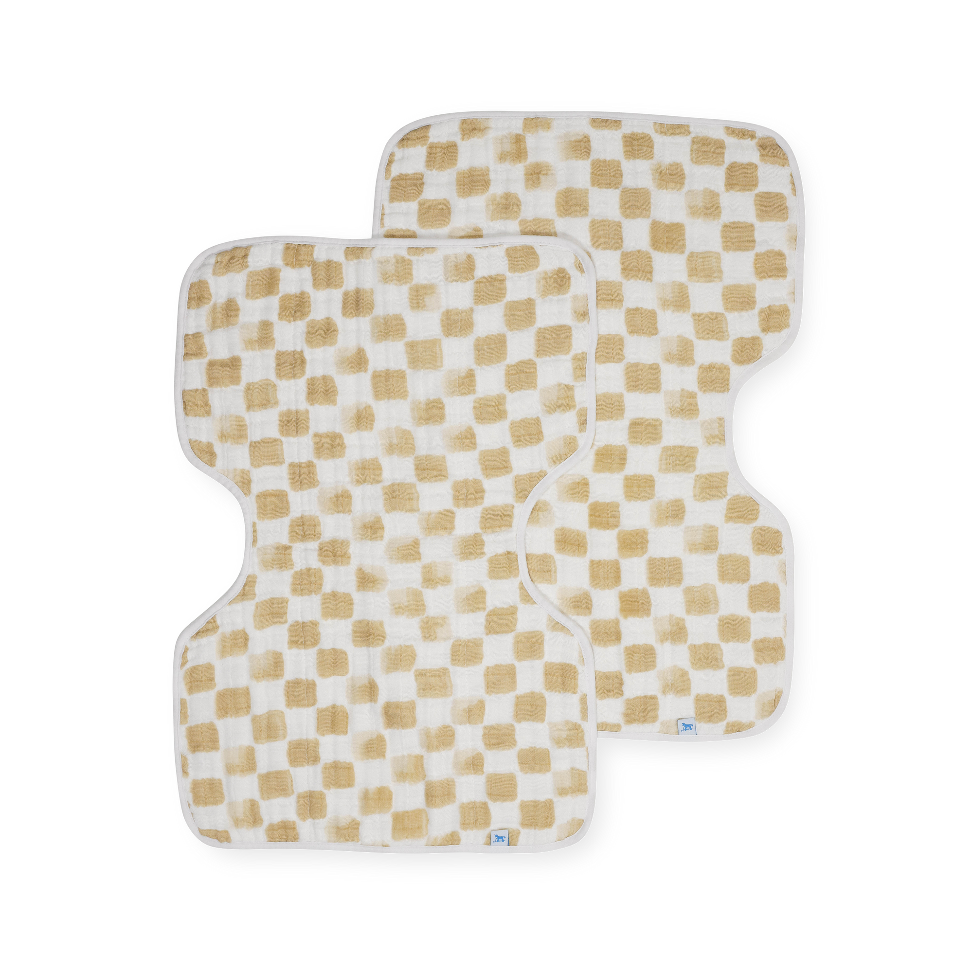 Cotton Muslin Burp Cloth 2 Pack - Adobe Checker