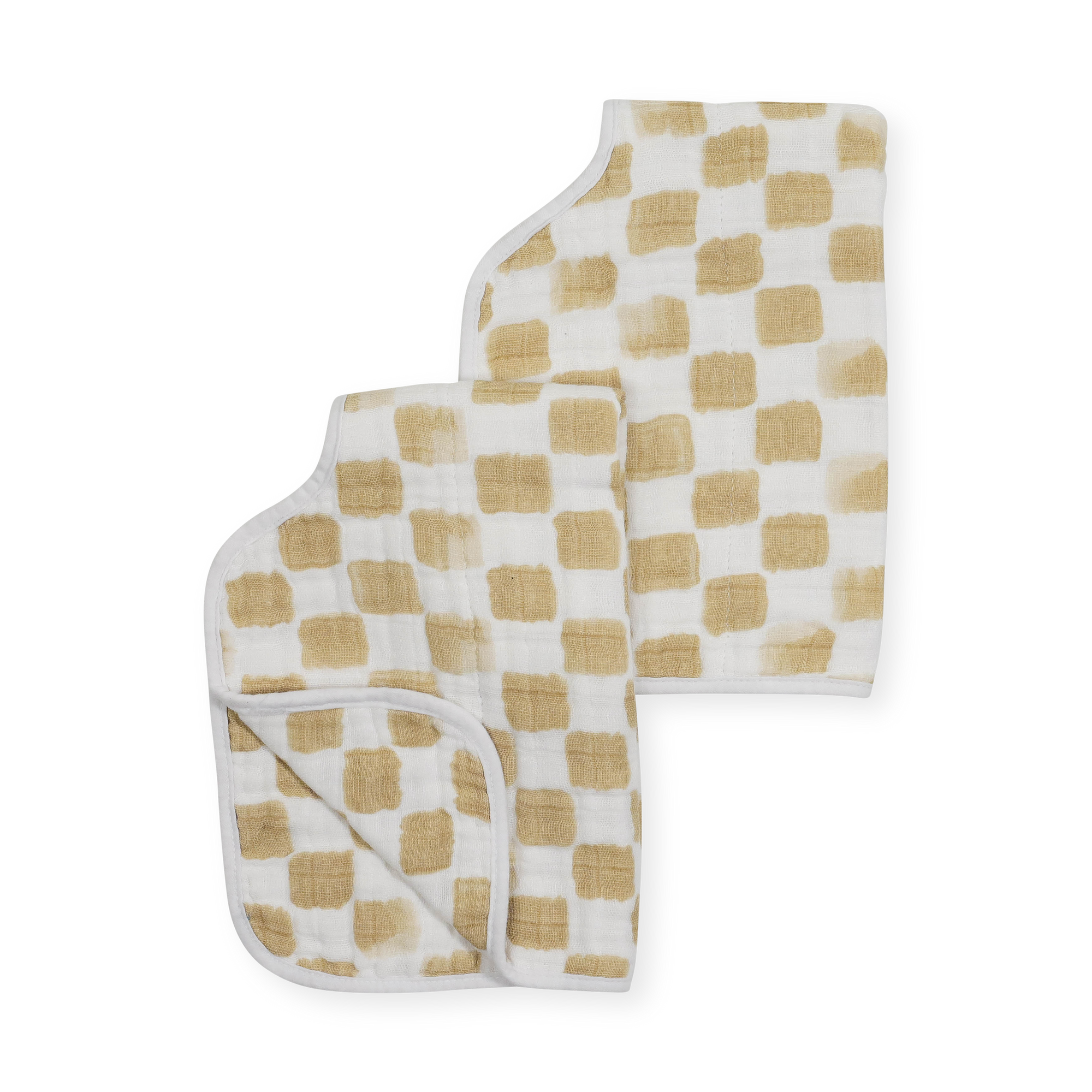 Cotton Muslin Burp Cloth 2 Pack - Adobe Checker