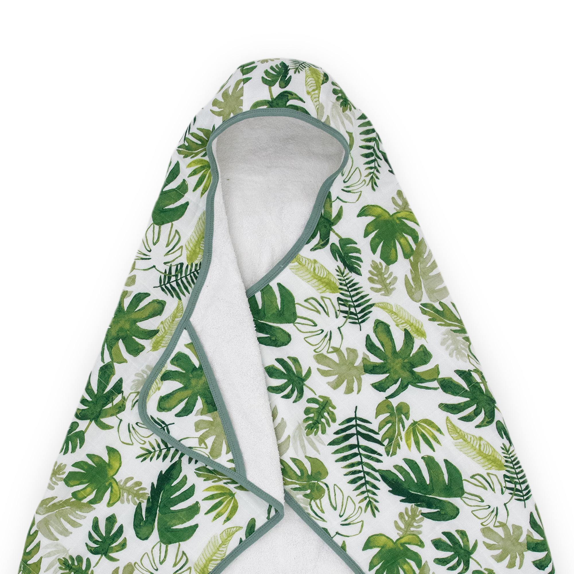 Toddler Hooded Towel - Tropical Leaf