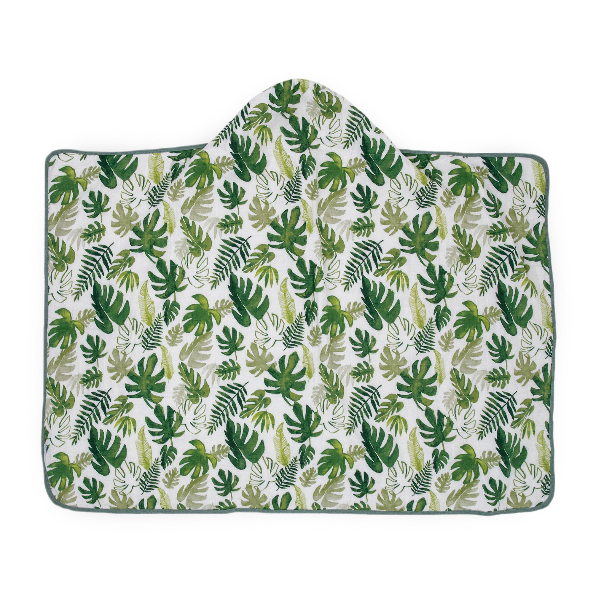 Toddler Hooded Towel - Tropical Leaf
