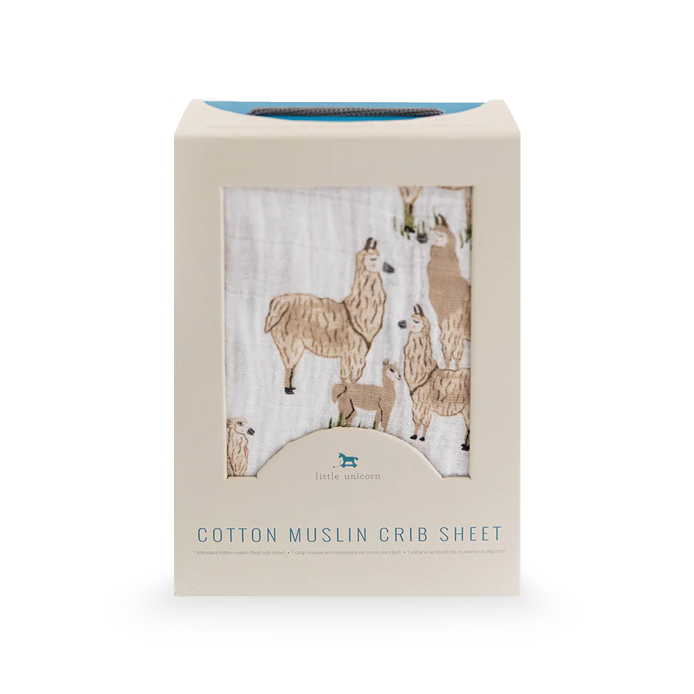 Cotton Muslin Crib Sheet Llama Llama Little Unicorn USA