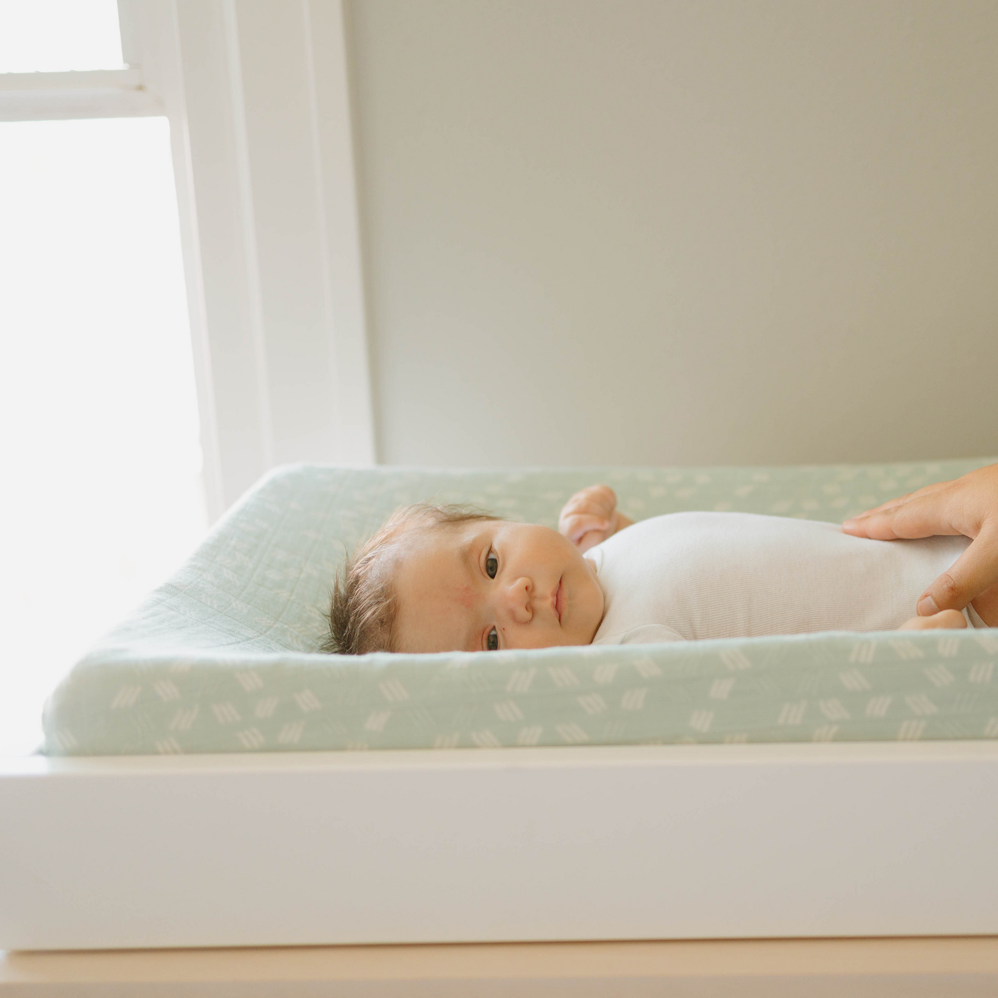 Cotton Muslin Changing Pad Cover - Misty Field