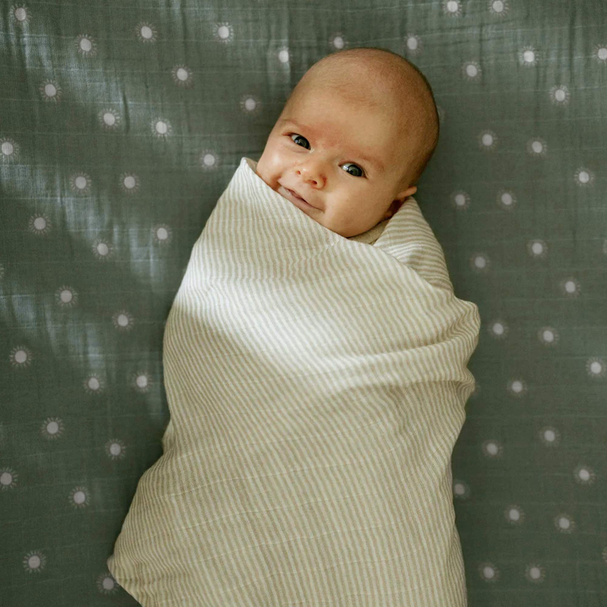 Organic Cotton Muslin Crib Sheet - Sage Suns
