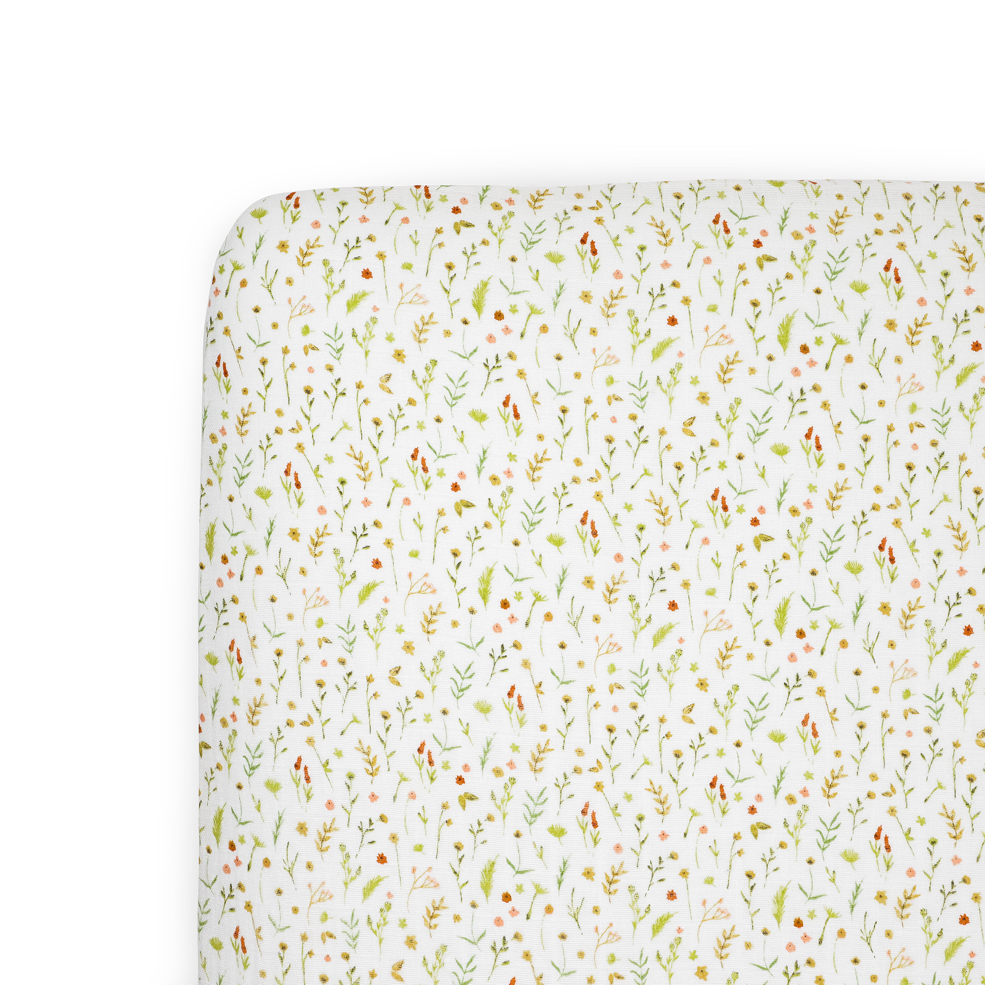 Organic Cotton Muslin Crib Sheet - Floral Field