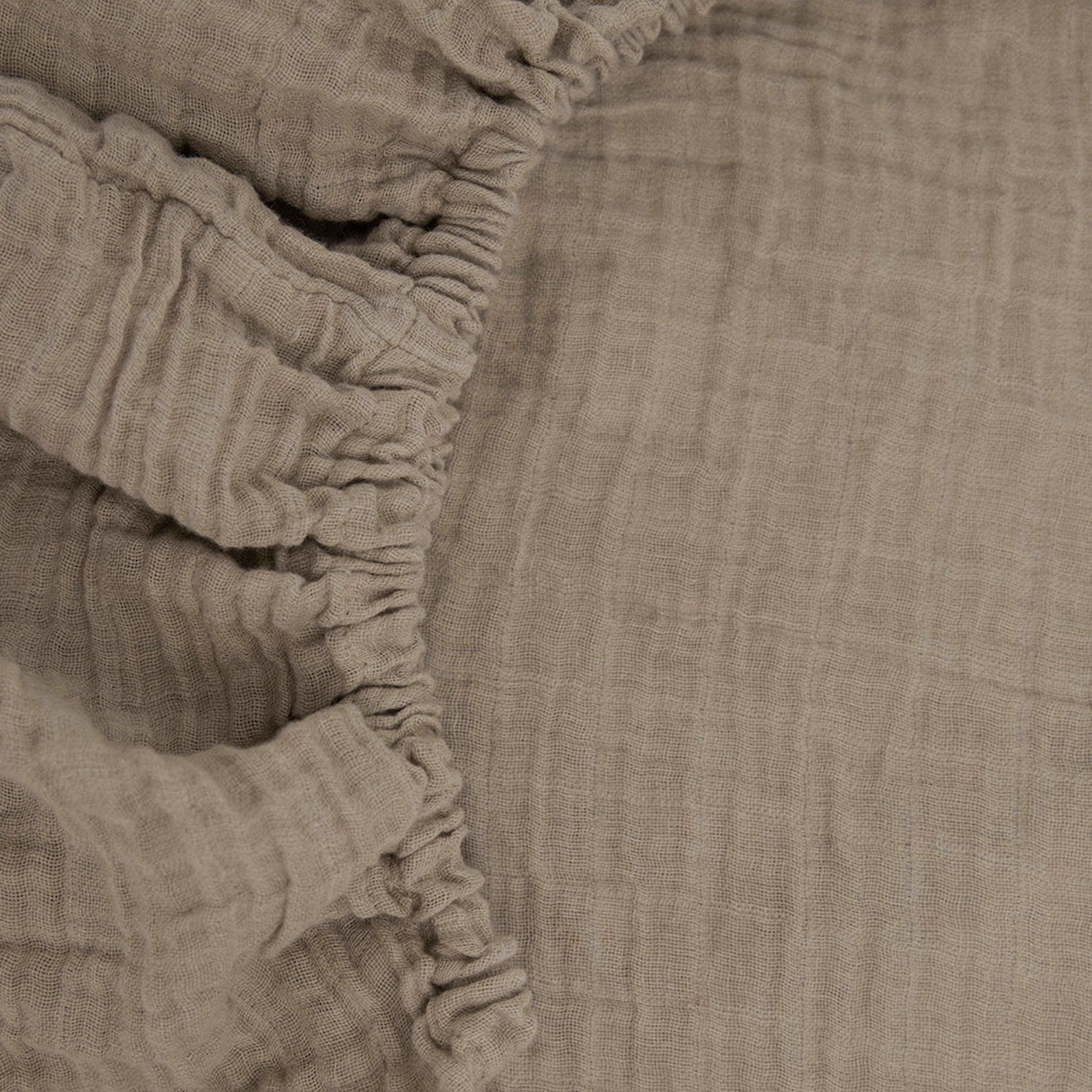 Organic Cotton Muslin Crib Sheet - Driftwood