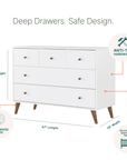 dadada Baby Austin 5-Drawer Nursery Dresser