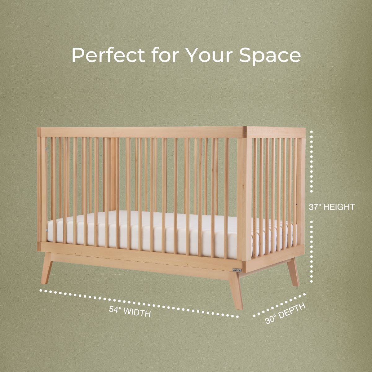 dadada Baby Soho 3-in-1 Convertible Crib