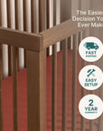 dadada Baby Soho 3-in-1 Convertible Crib