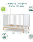 dadada Baby Soho 3-in-1 Convertible Crib