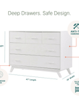 dadada Baby Soho 5-Drawer Nursery Dresser