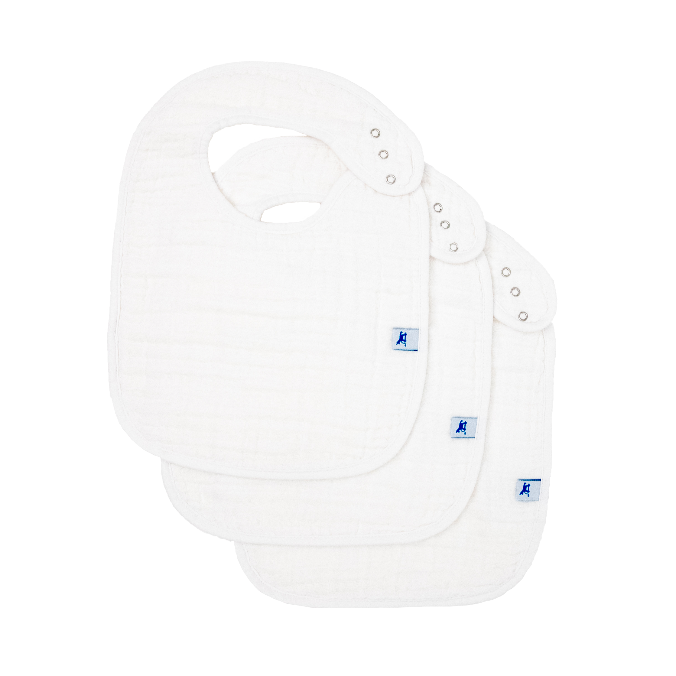 White cotton baby bibs deals